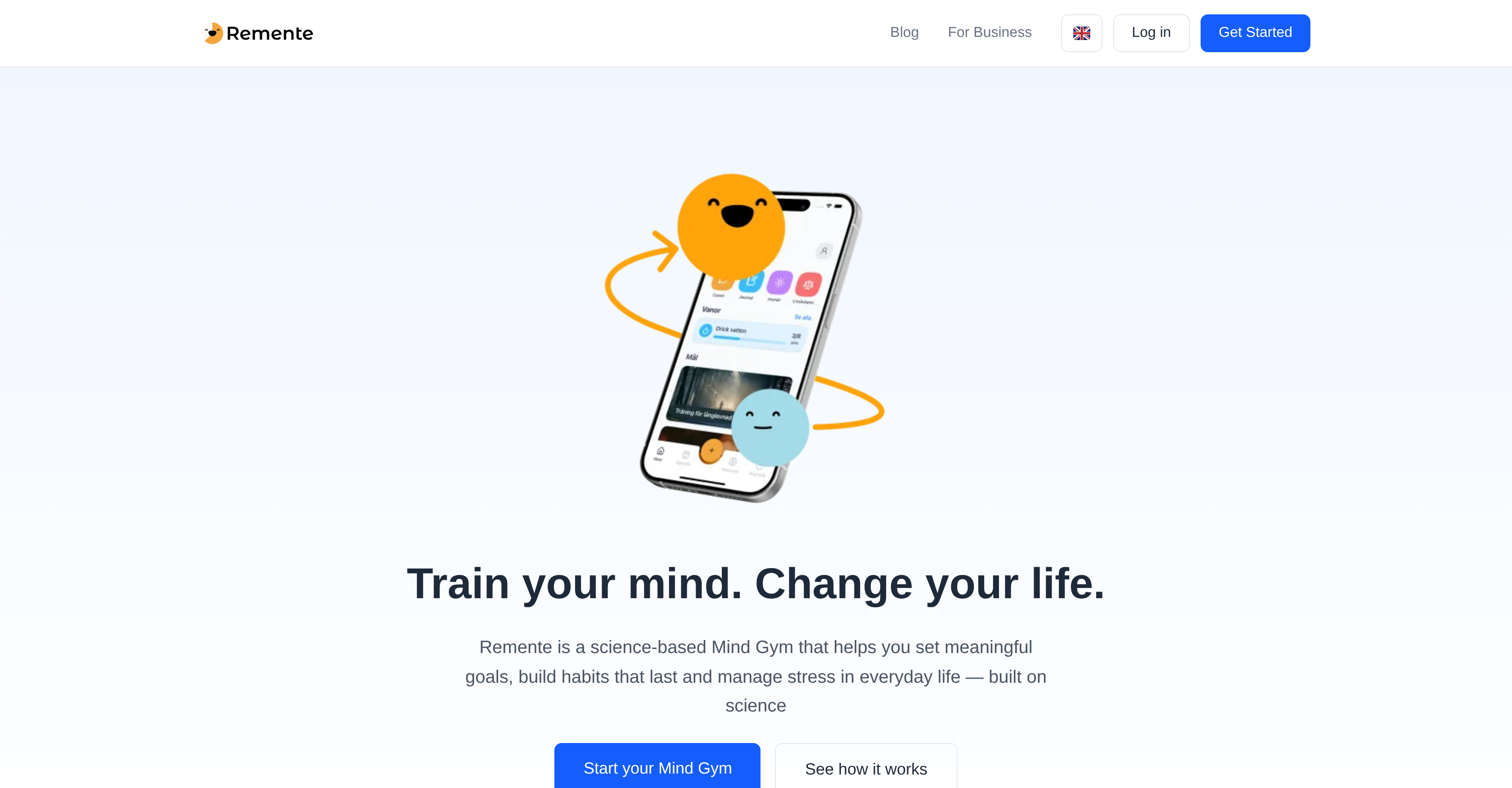 Remente - Screenshot showing the interface and features of this AI tool