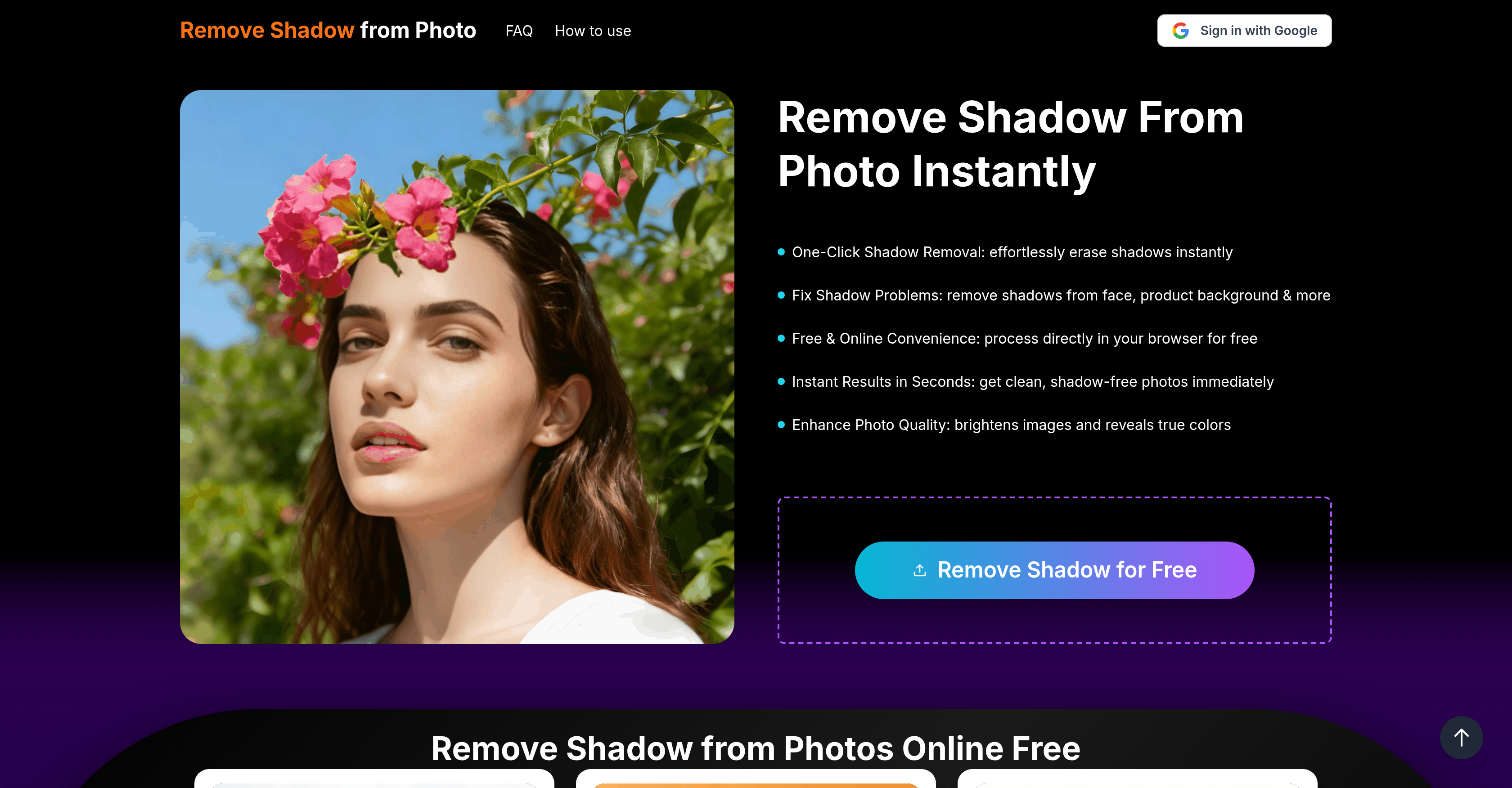 Remove Shadow From Photo - Screenshot showing the interface and features of this AI tool