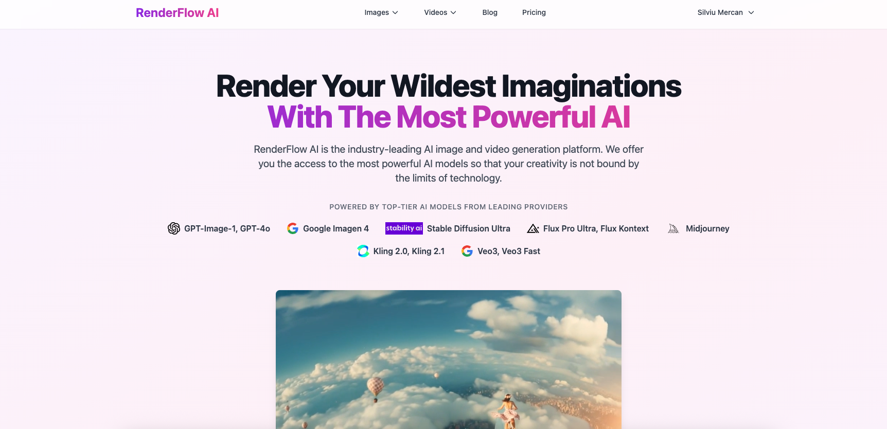 AI Video Generator by RenderFlow AI - Screenshot showing the interface and features of this AI tool