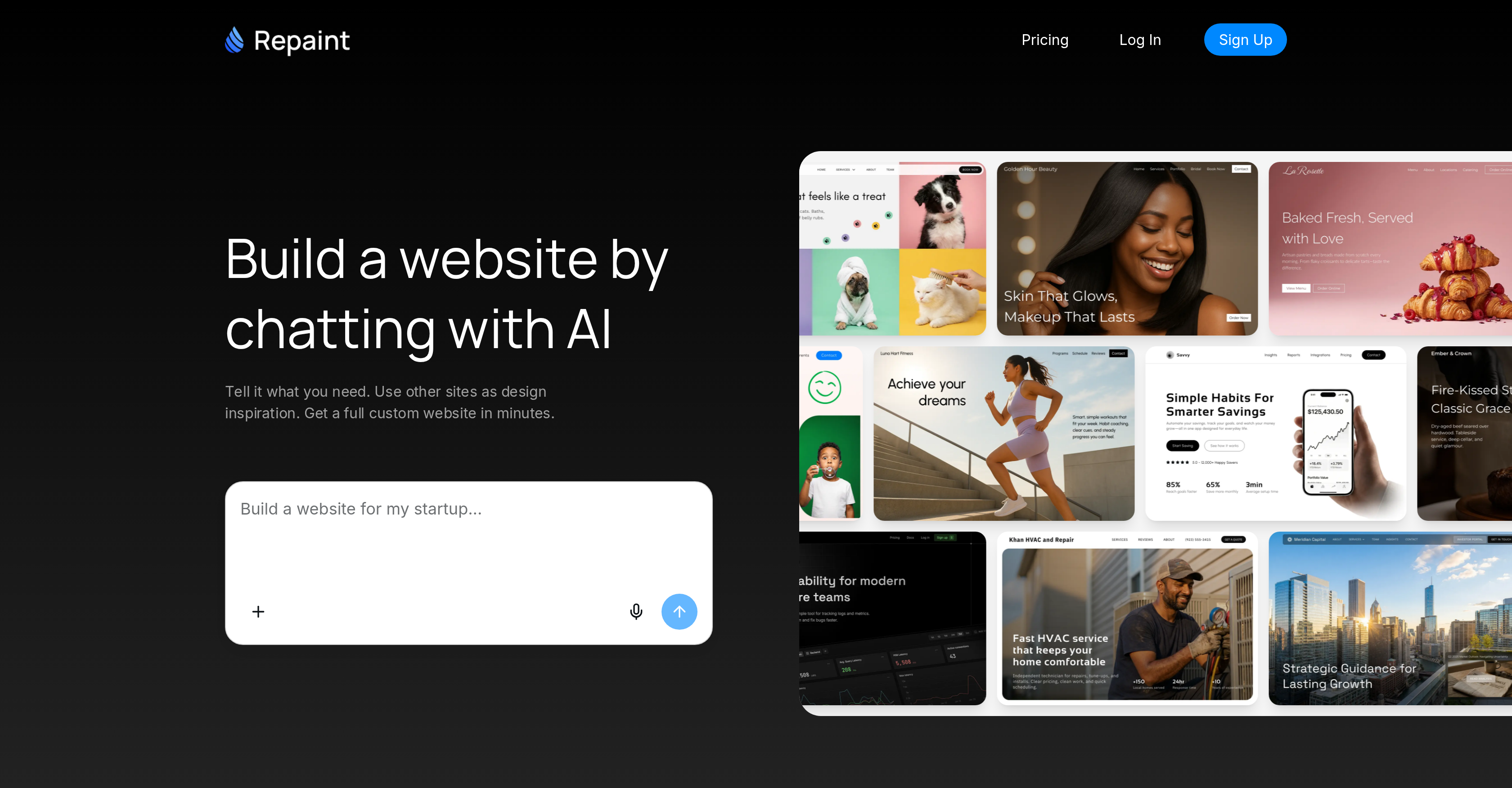 Repaint - Screenshot showing the interface and features of this AI tool