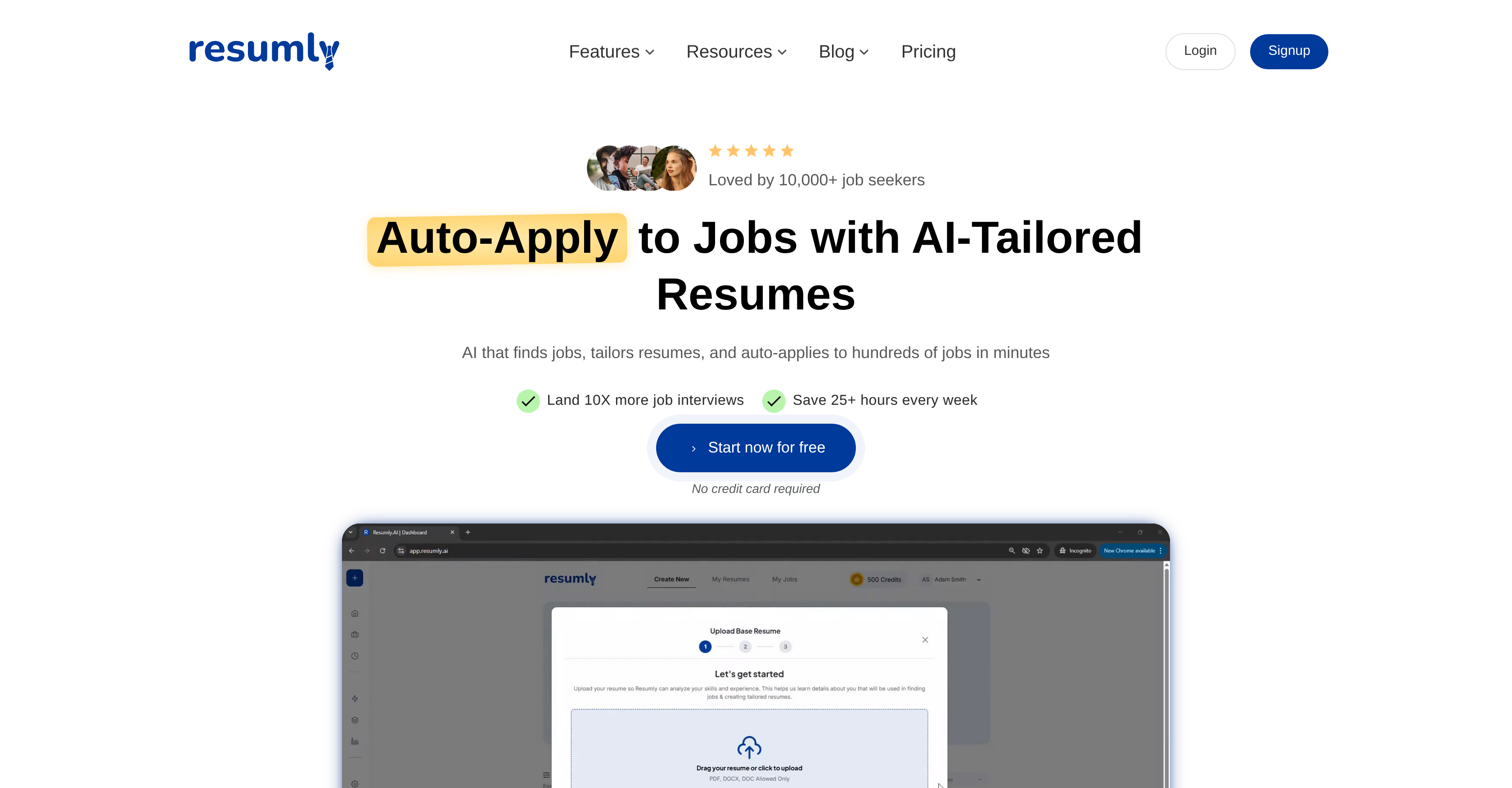 Resumly AI - Screenshot showing the interface and features of this AI tool