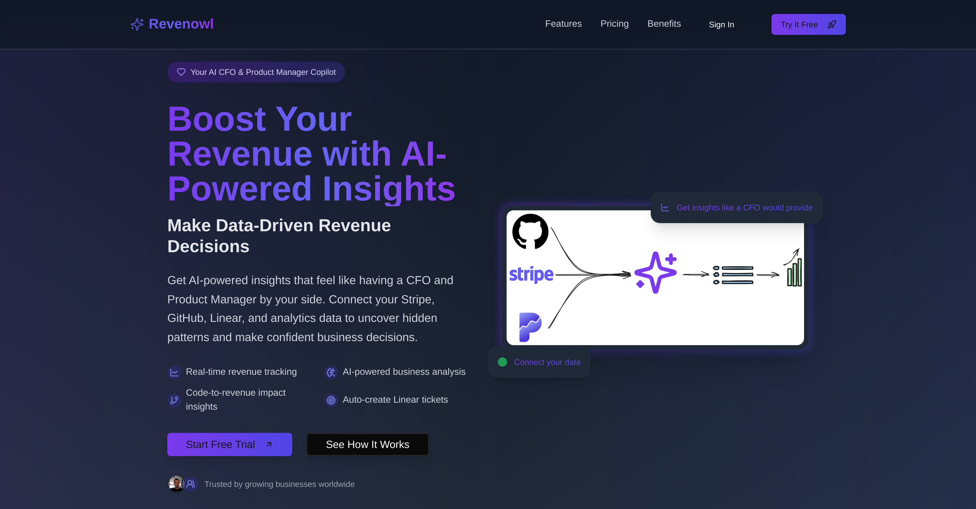 Revenowl - Screenshot showing the interface and features of this AI tool
