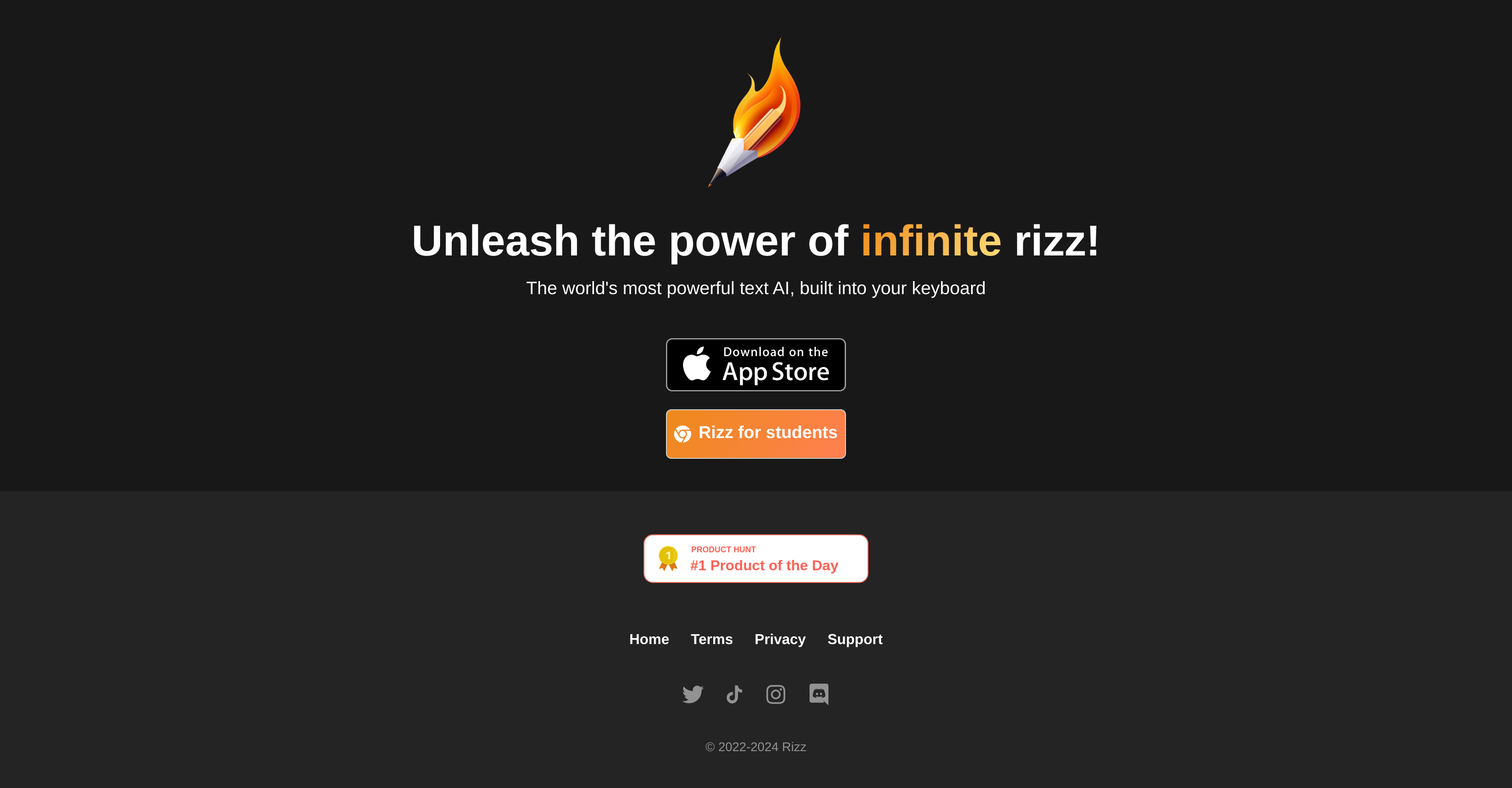 Rizz! Keyboard - Screenshot showing the interface and features of this AI tool
