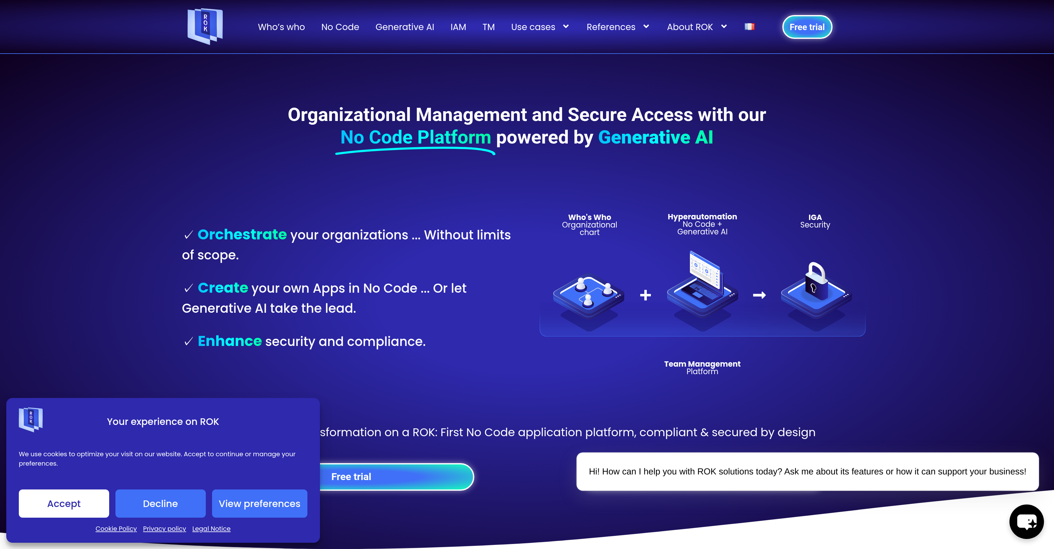 ROK Solution - Screenshot showing the interface and features of this AI tool