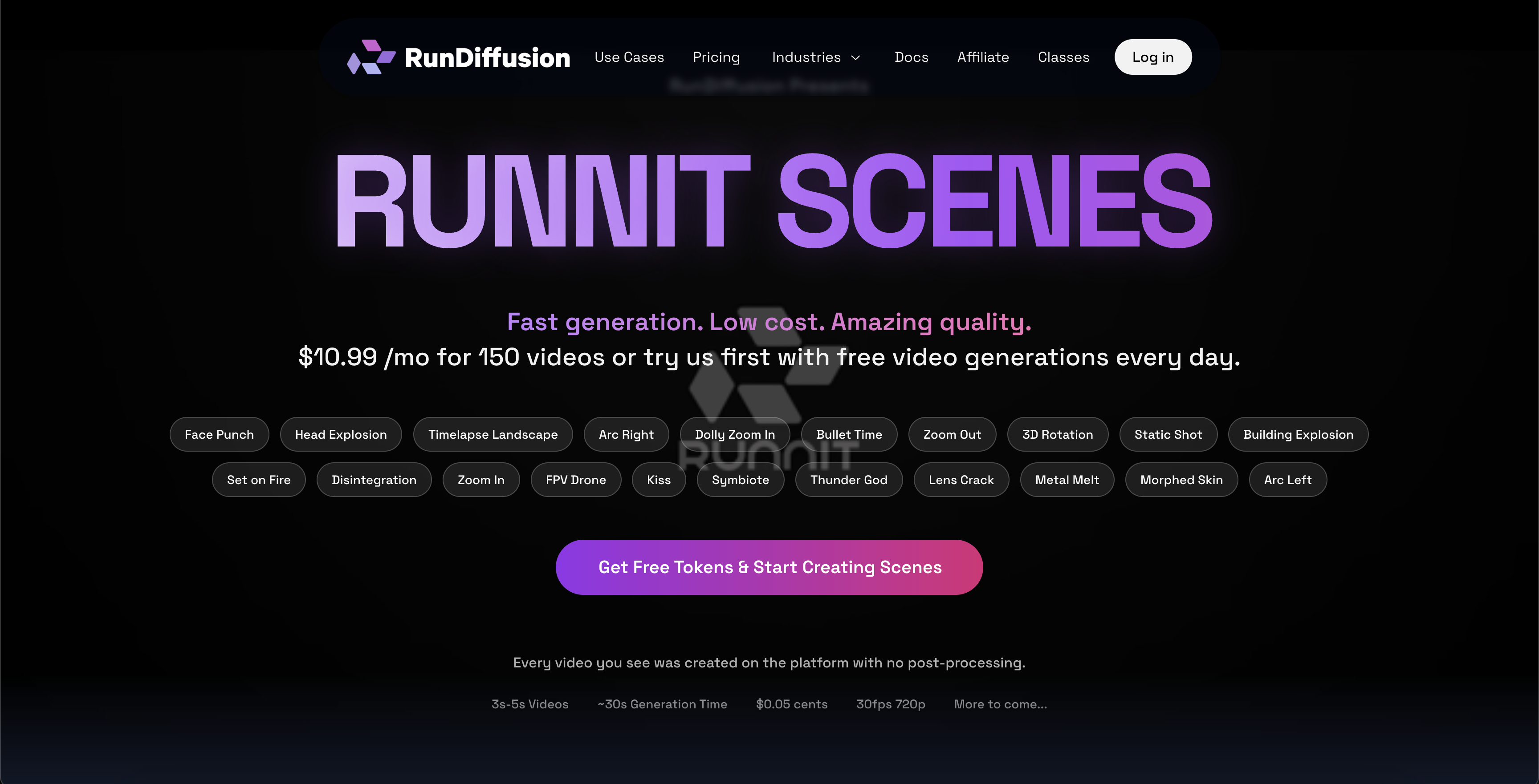 RunDiffusion - Screenshot showing the interface and features of this AI tool