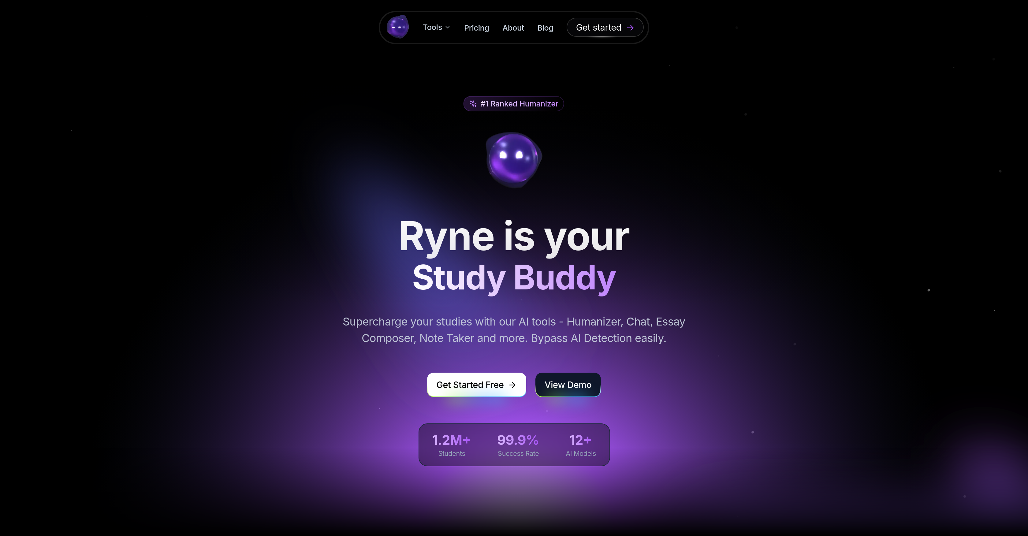 Ryne AI - Screenshot showing the interface and features of this AI tool