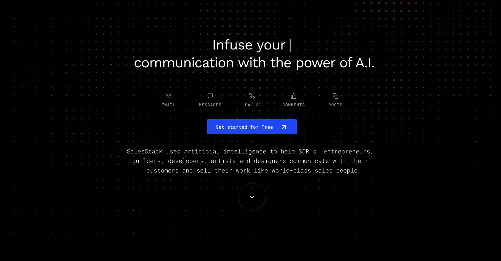 Sales Stack - Screenshot showing the interface and features of this AI tool