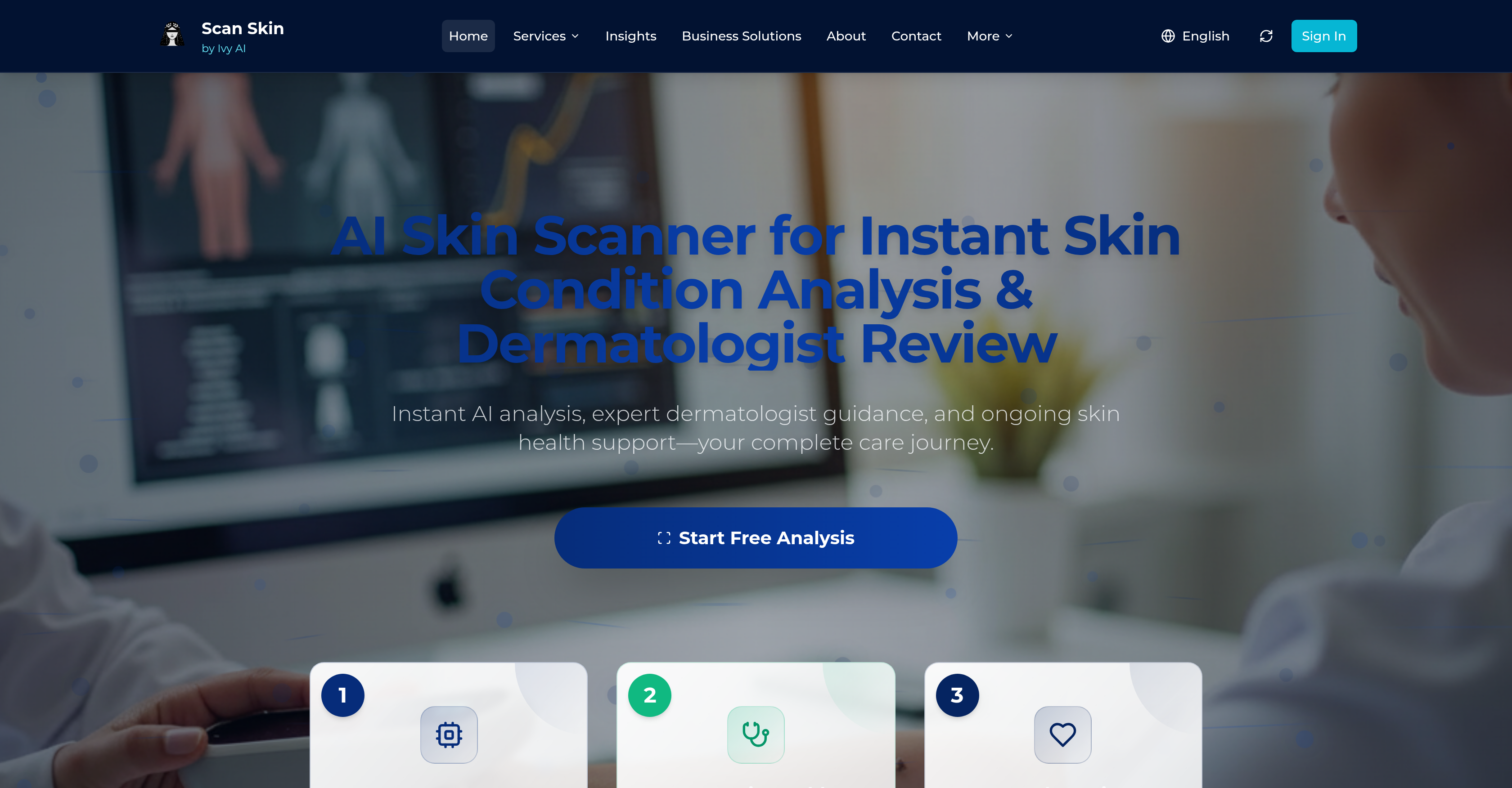 ScanSkinAI - Screenshot showing the interface and features of this AI tool