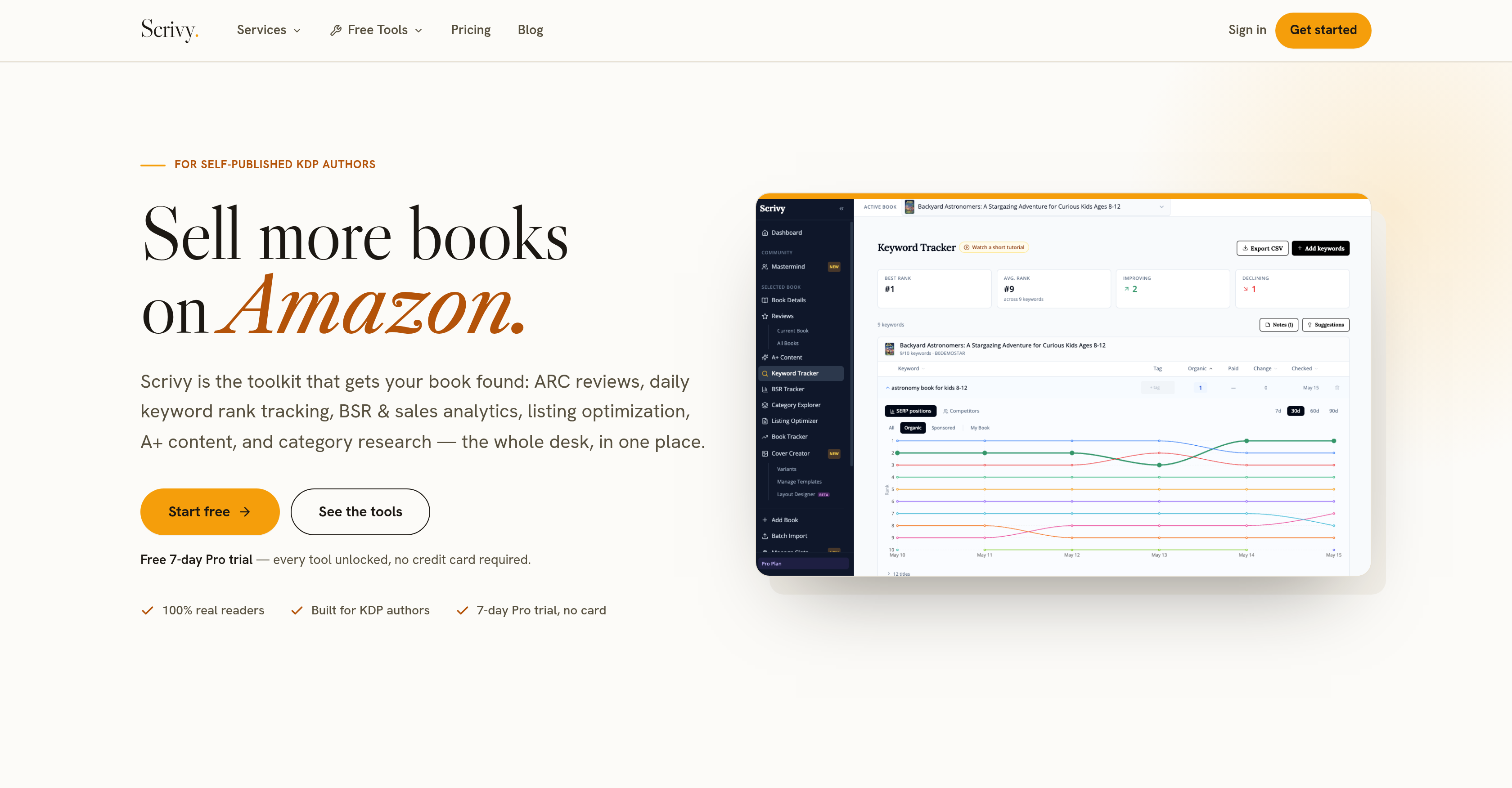 Scrivy - Screenshot showing the interface and features of this AI tool