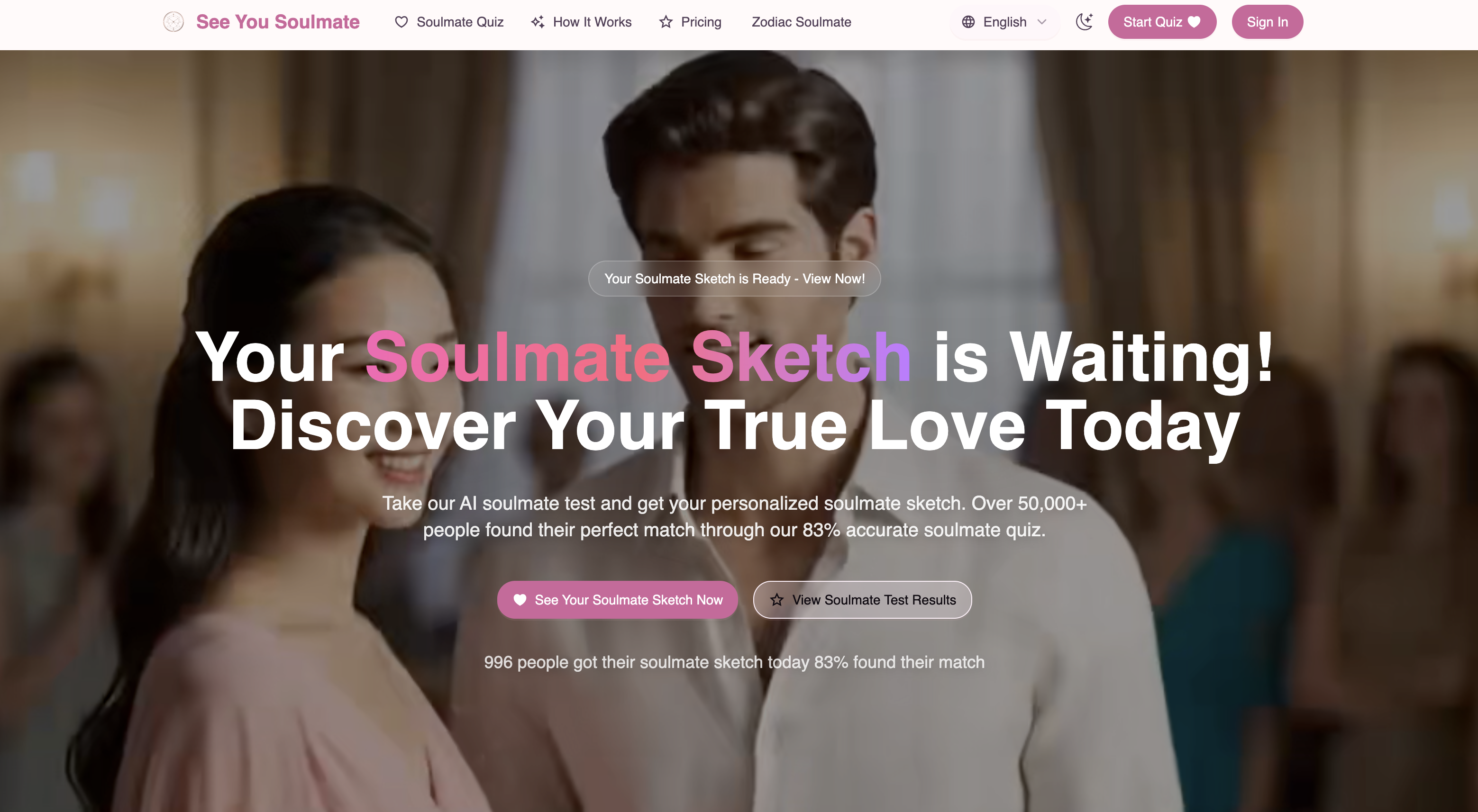 See You Soulmate - Screenshot showing the interface and features of this AI tool