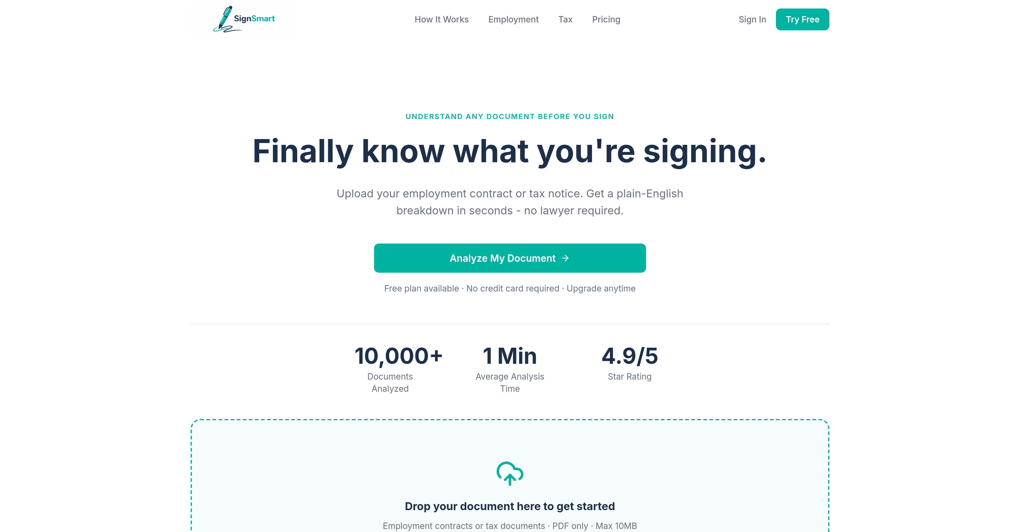 SignSmart - Screenshot showing the interface and features of this AI tool
