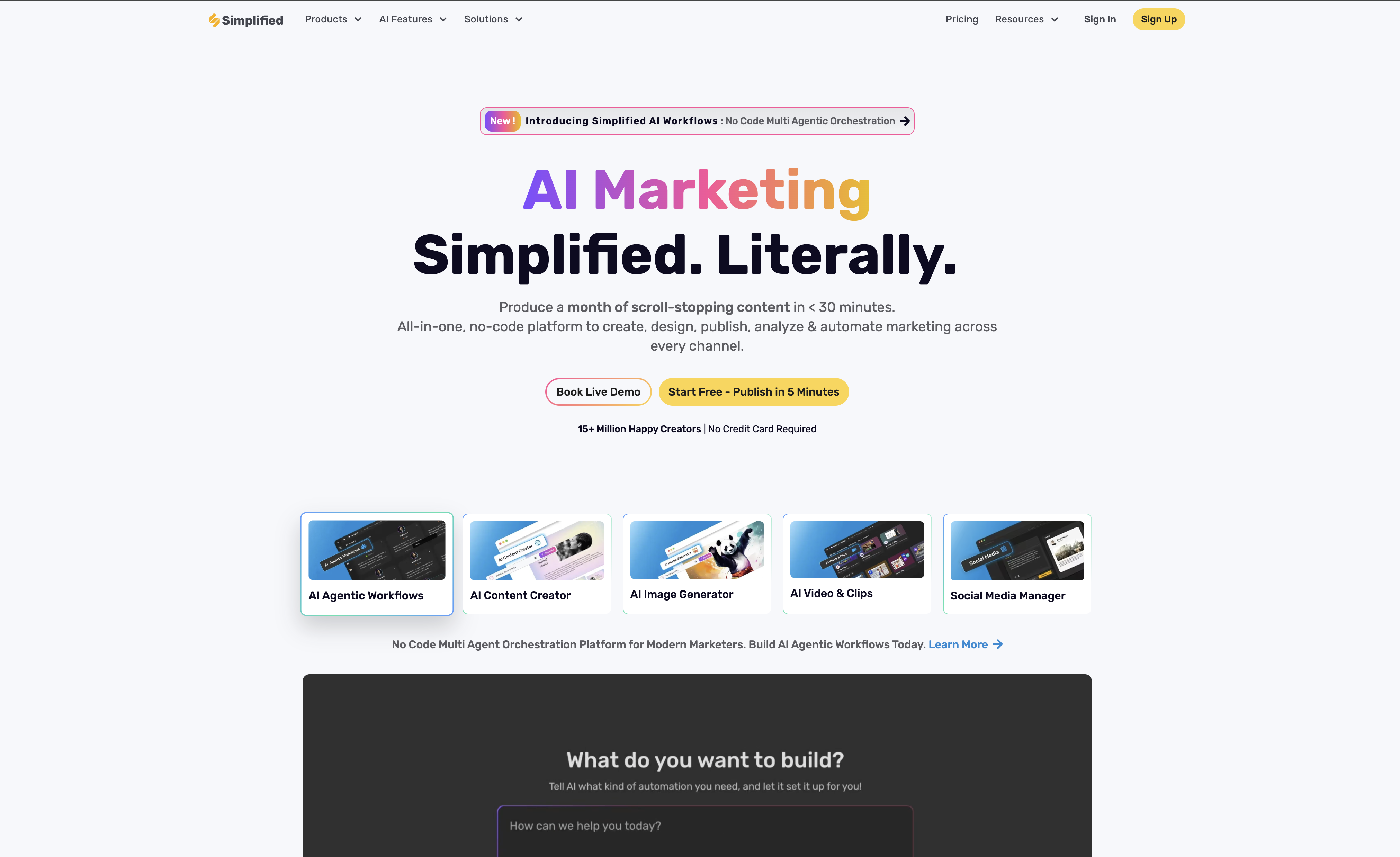 Simplified - Screenshot showing the interface and features of this AI tool