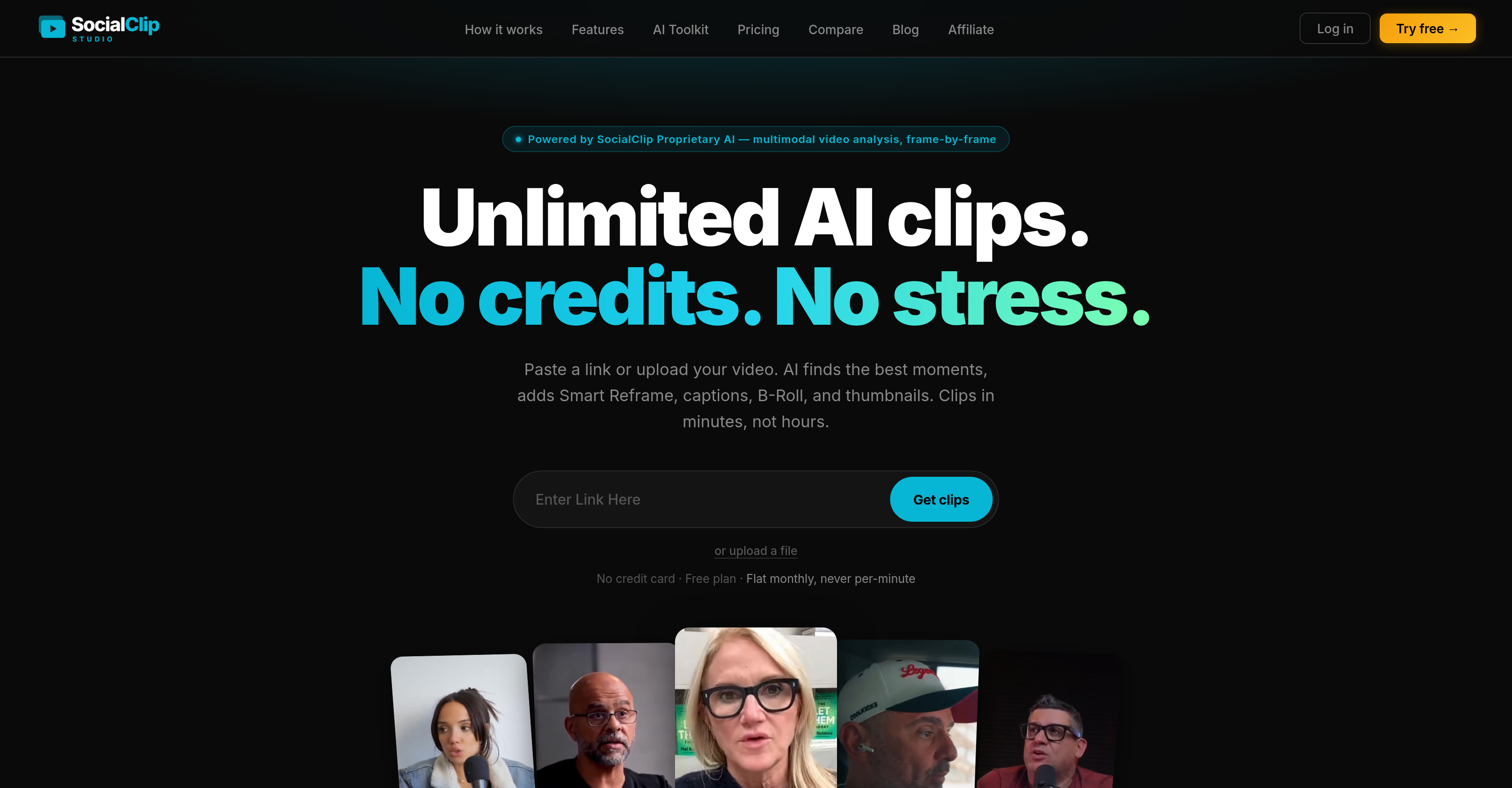 SocialClip Studio - Screenshot showing the interface and features of this AI tool