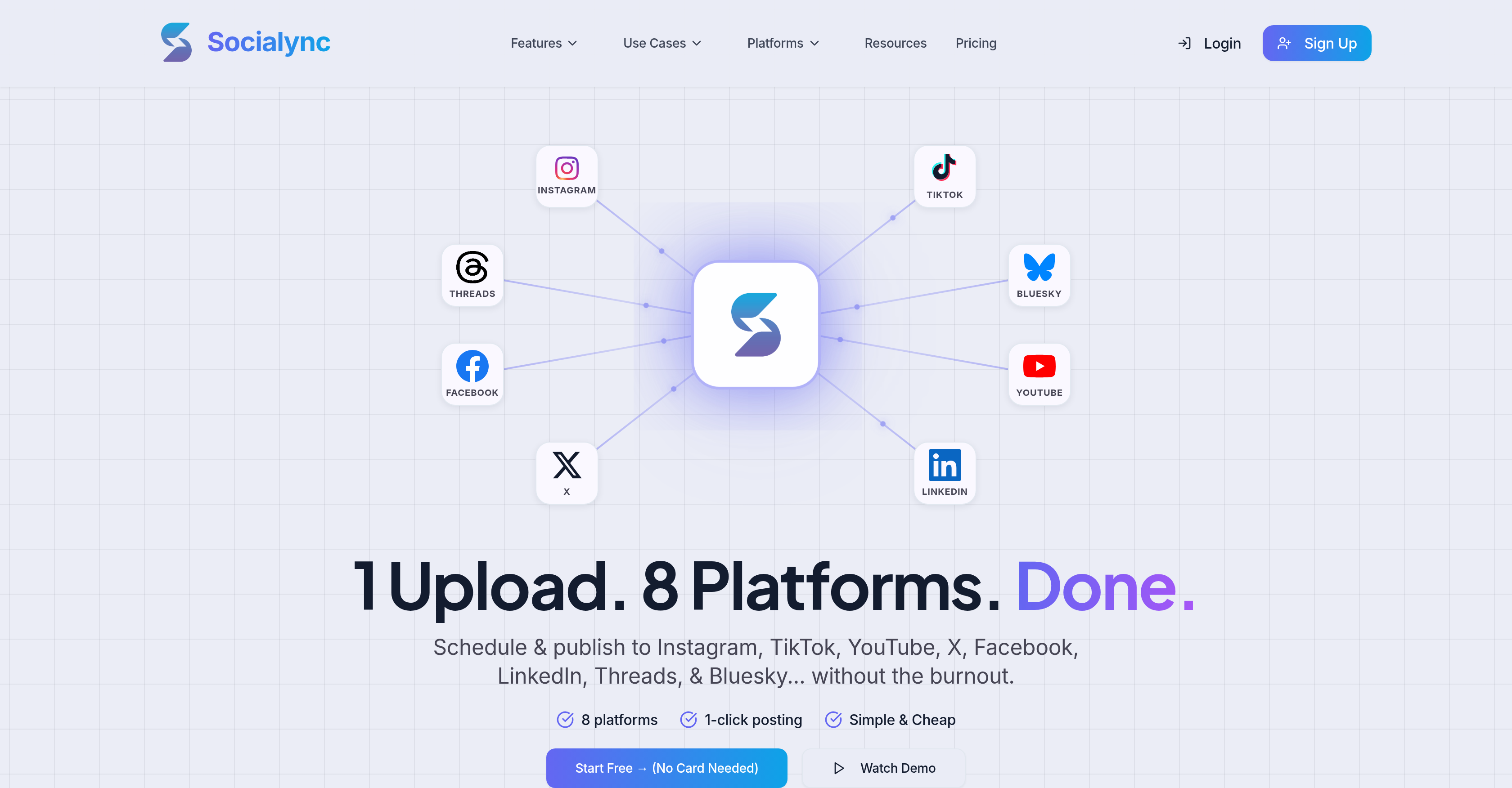 Socialync - Screenshot showing the interface and features of this AI tool