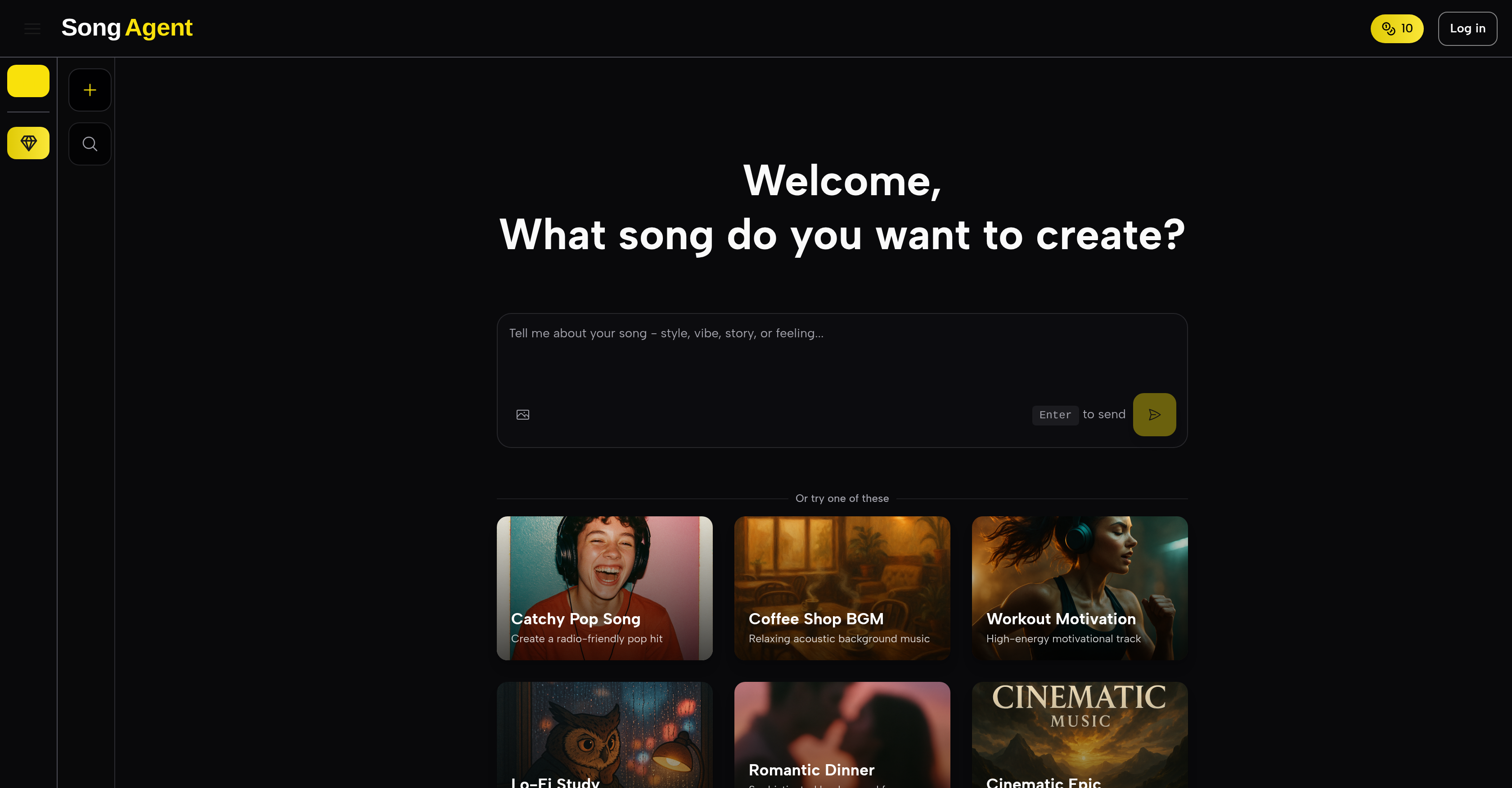 SongAgent - Screenshot showing the interface and features of this AI tool