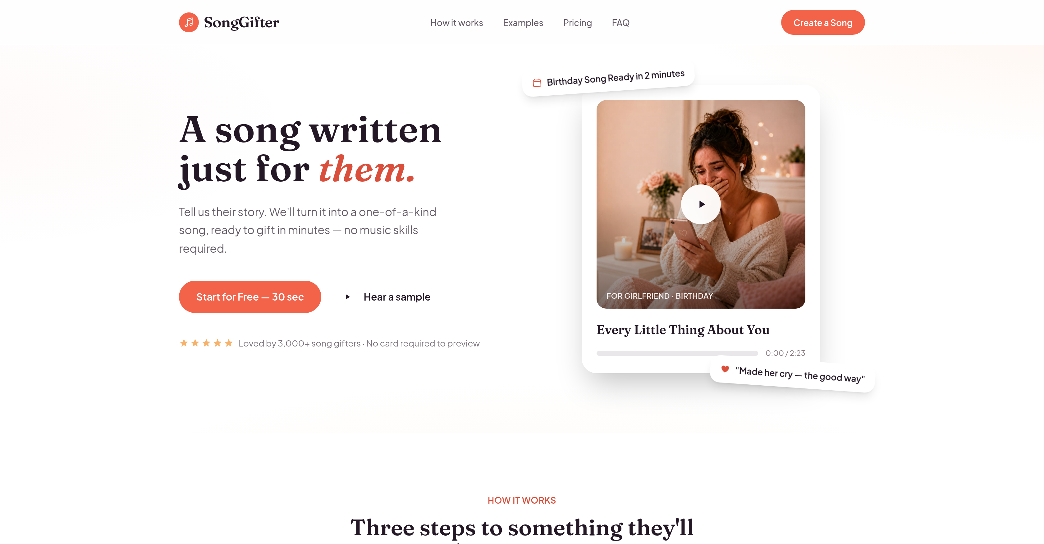 SongGifter - Screenshot showing the interface and features of this AI tool