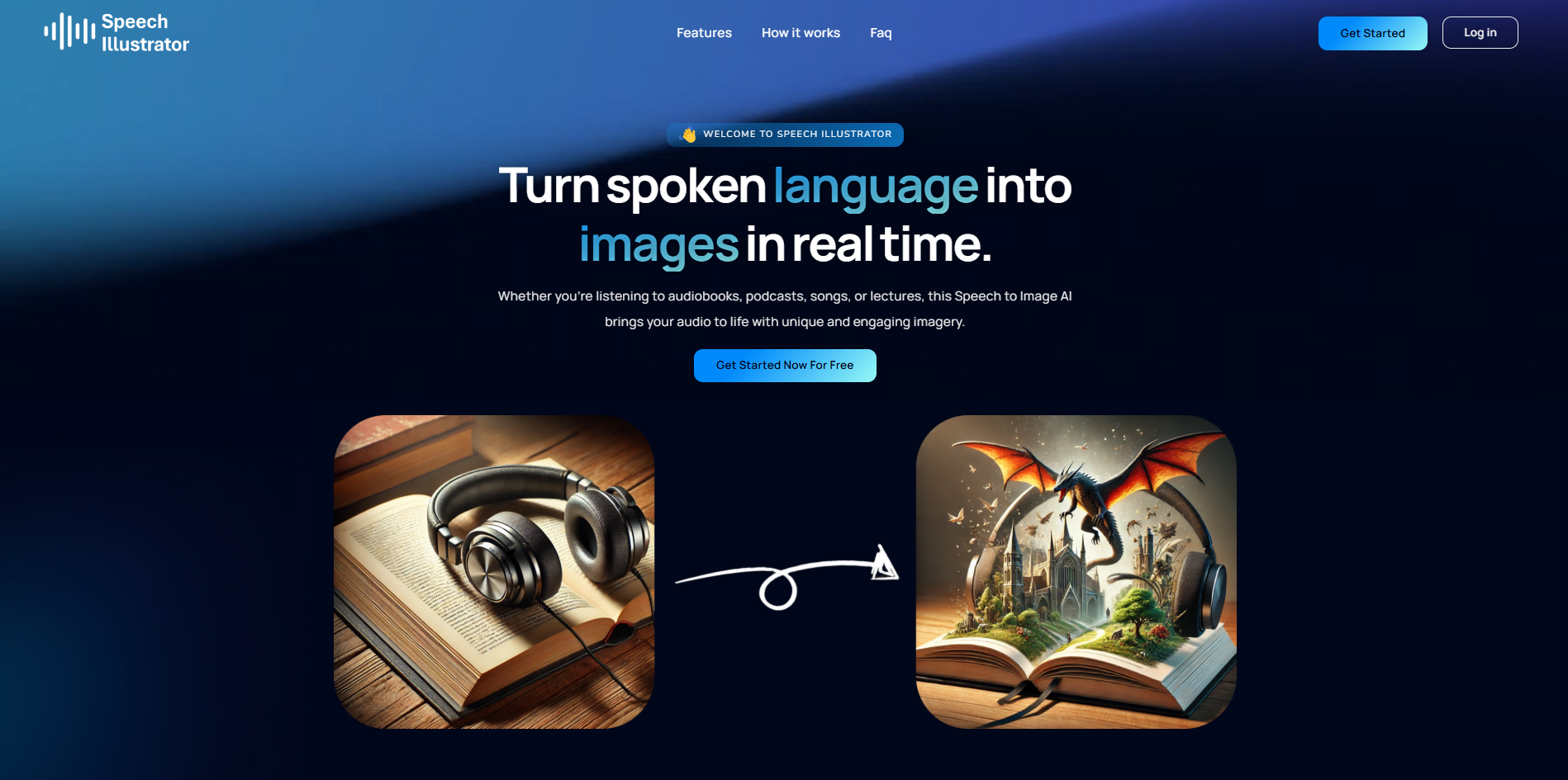 Speech Illustratorv2 - Screenshot showing the interface and features of this AI tool