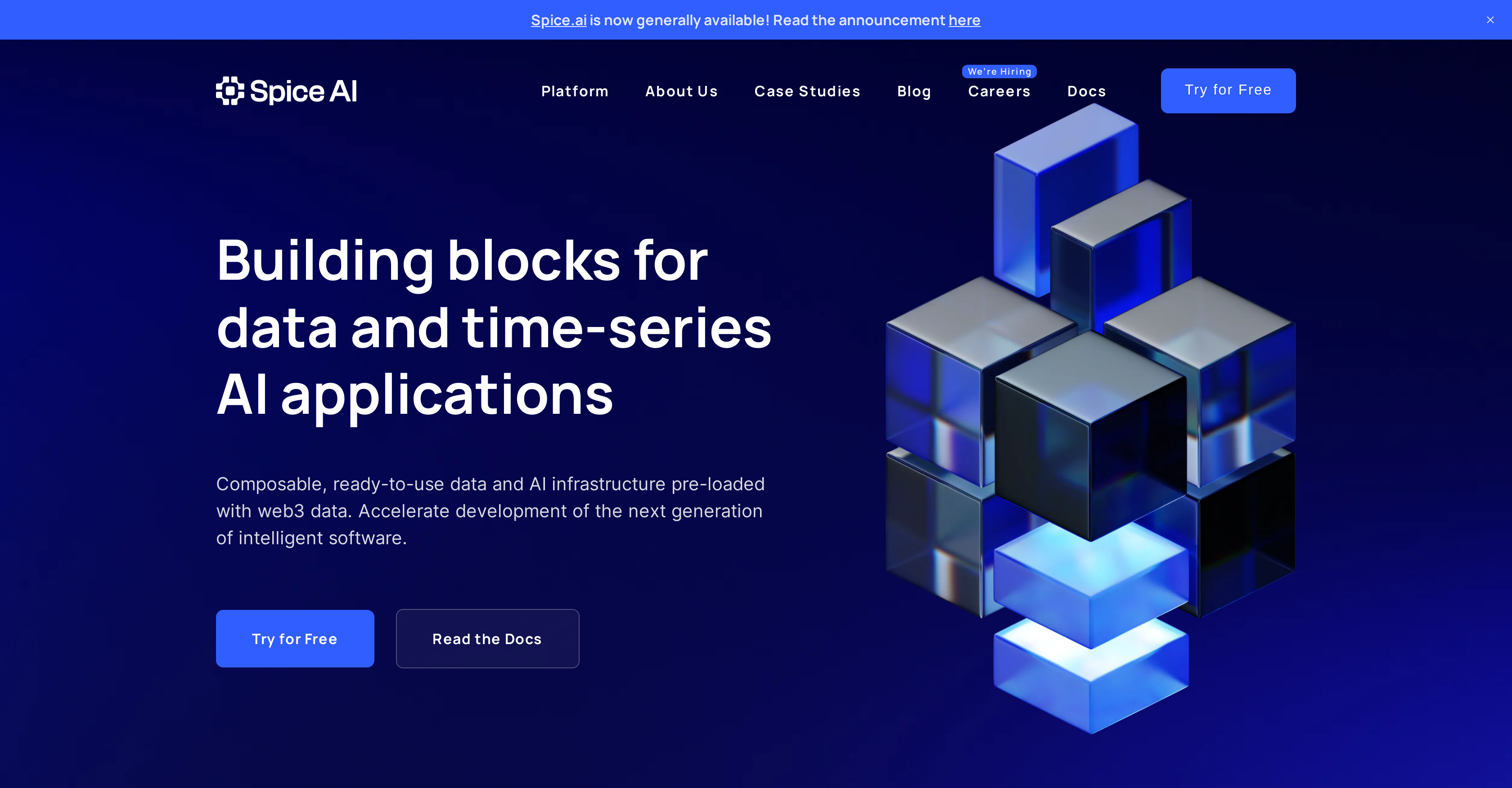 Spice.ai - Screenshot showing the interface and features of this AI tool