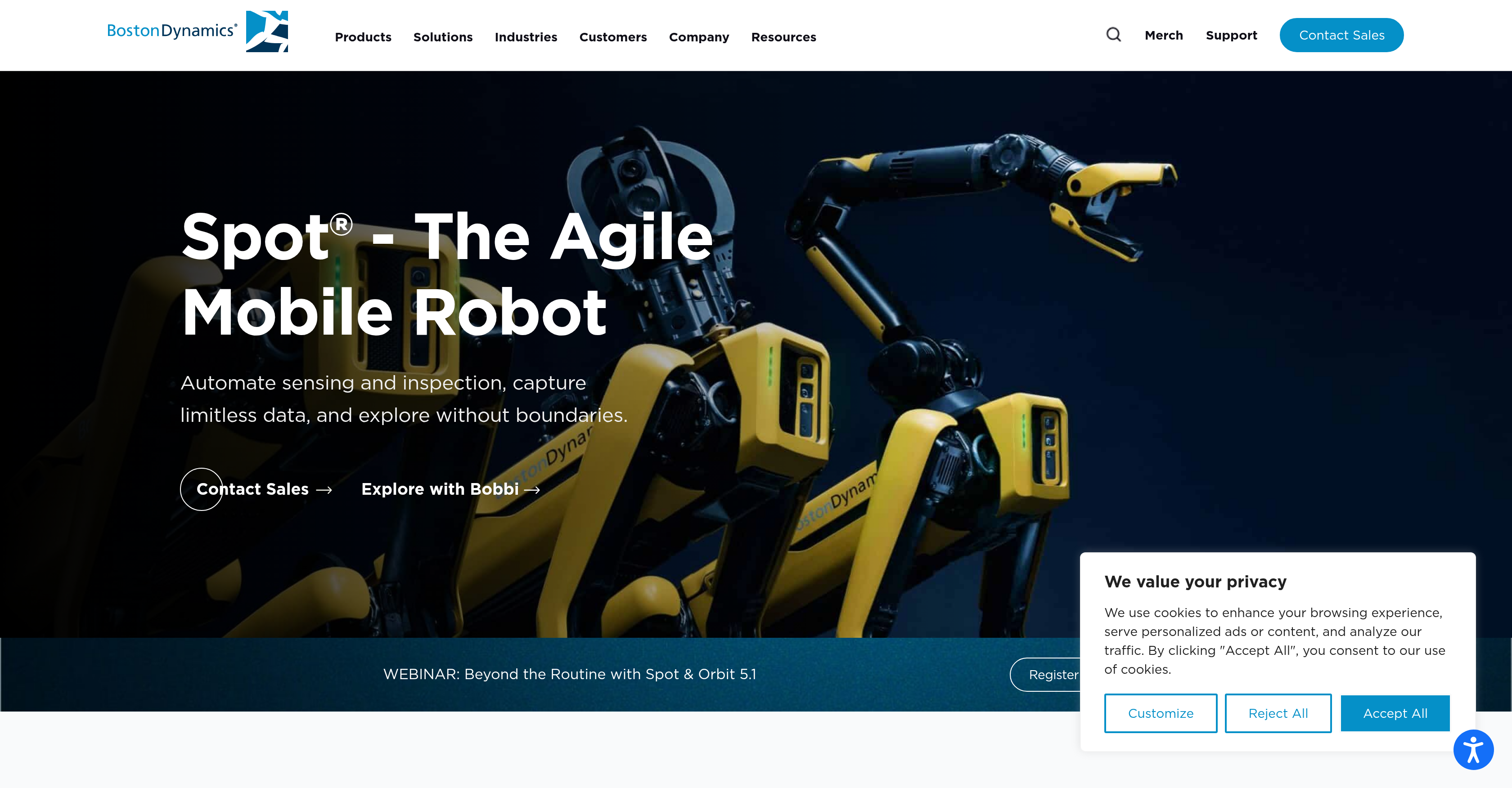 Spot | Boston Dynamics - Screenshot showing the interface and features of this AI tool