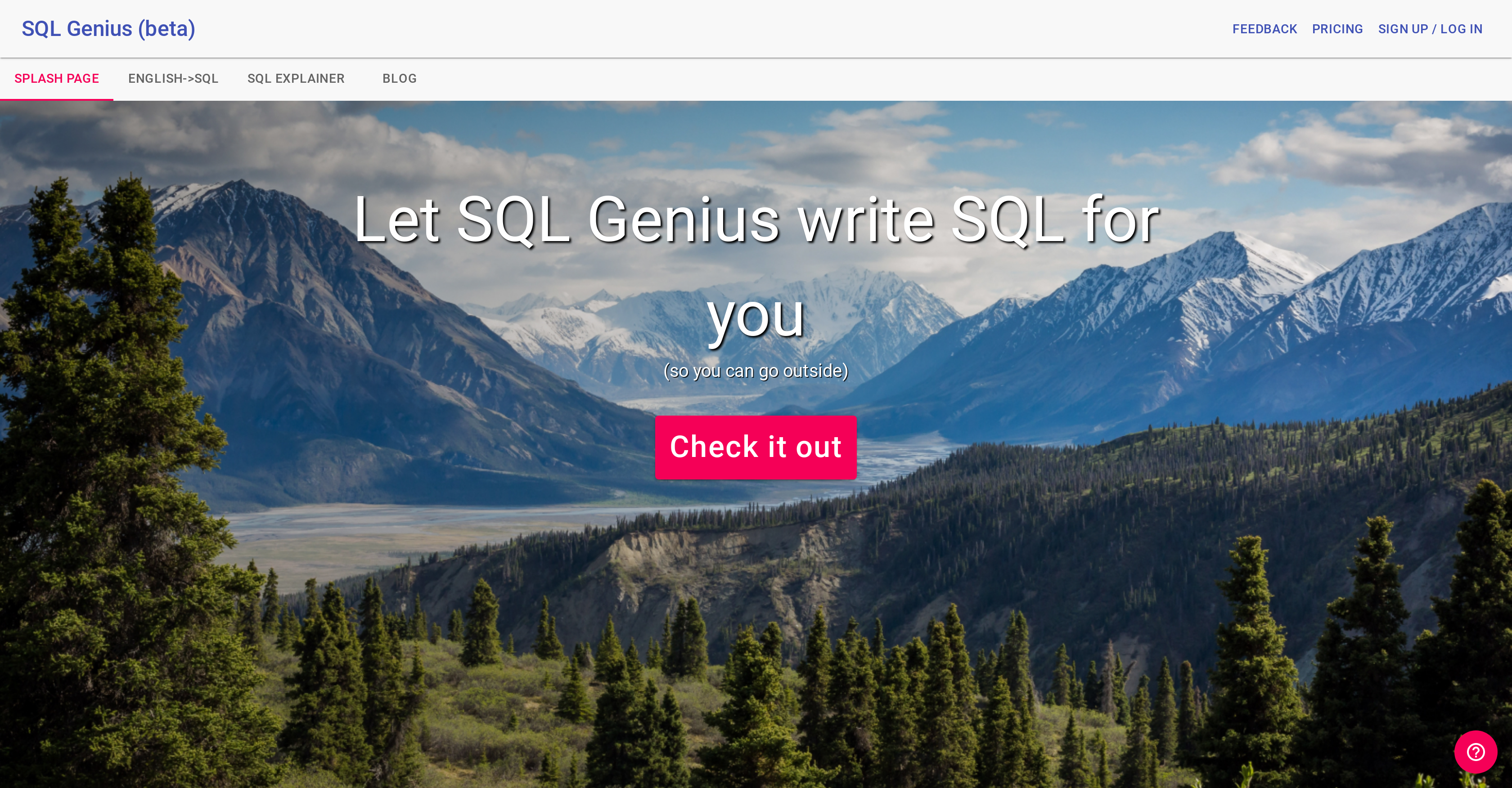 SQL Genius - SQL AI Generator - Screenshot showing the interface and features of this AI tool