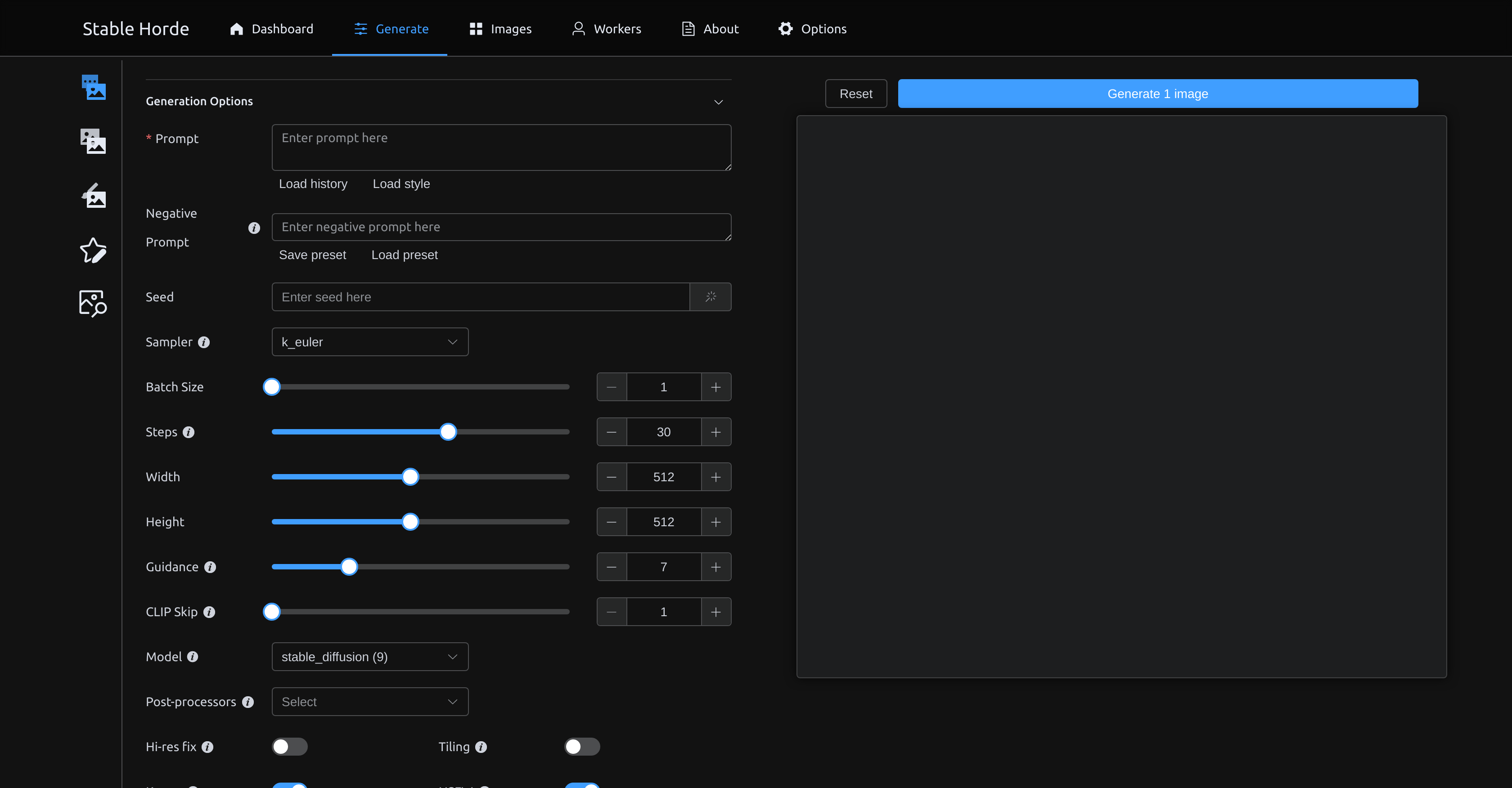 Stable UI - Screenshot showing the interface and features of this AI tool