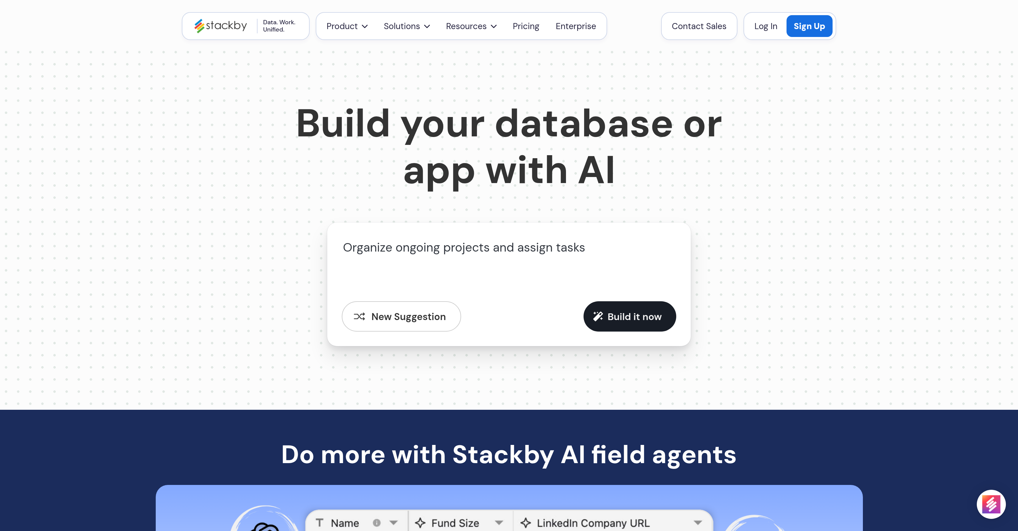 Stackby AI - Screenshot showing the interface and features of this AI tool
