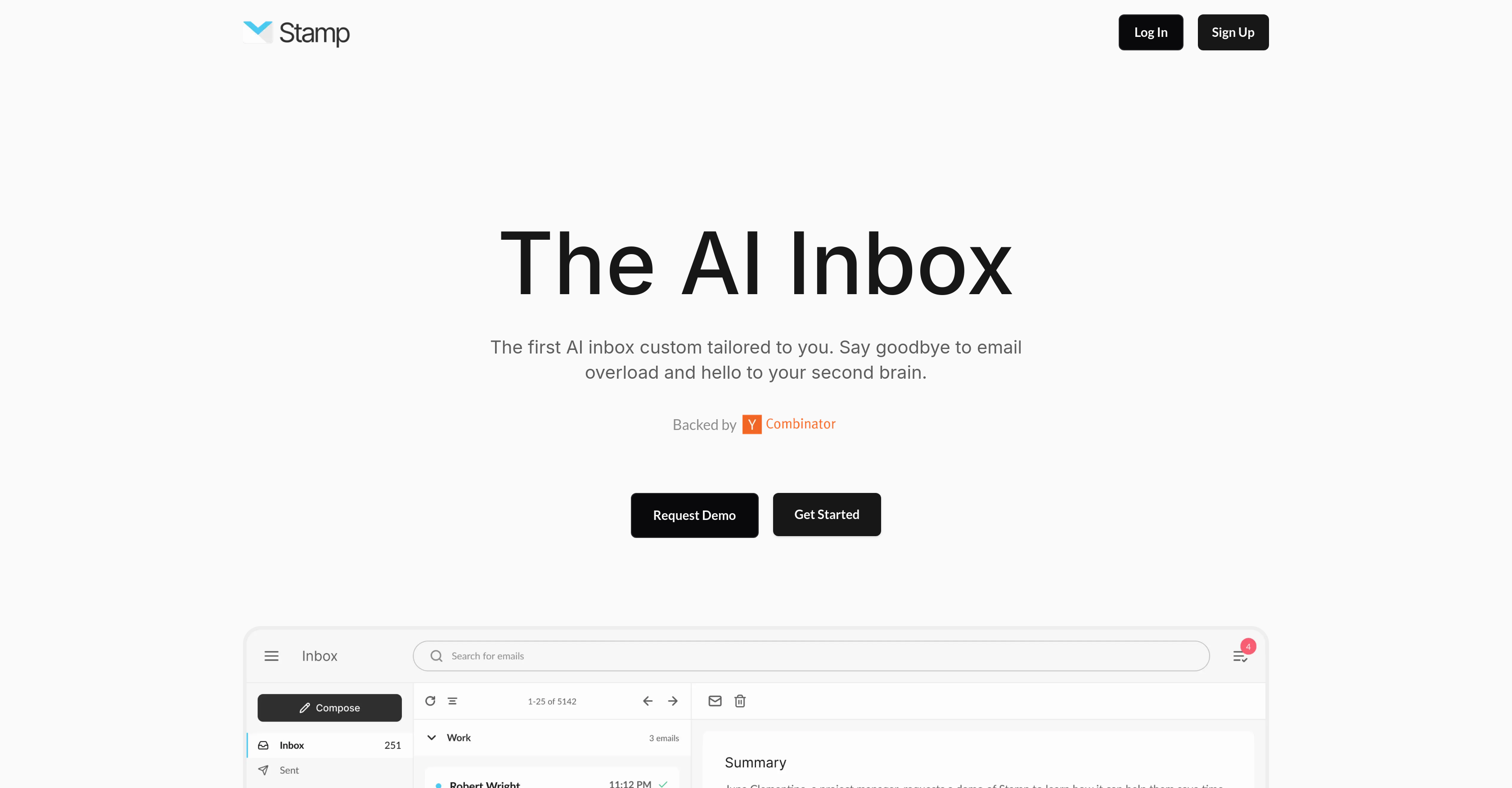 Stamp - Screenshot showing the interface and features of this AI tool