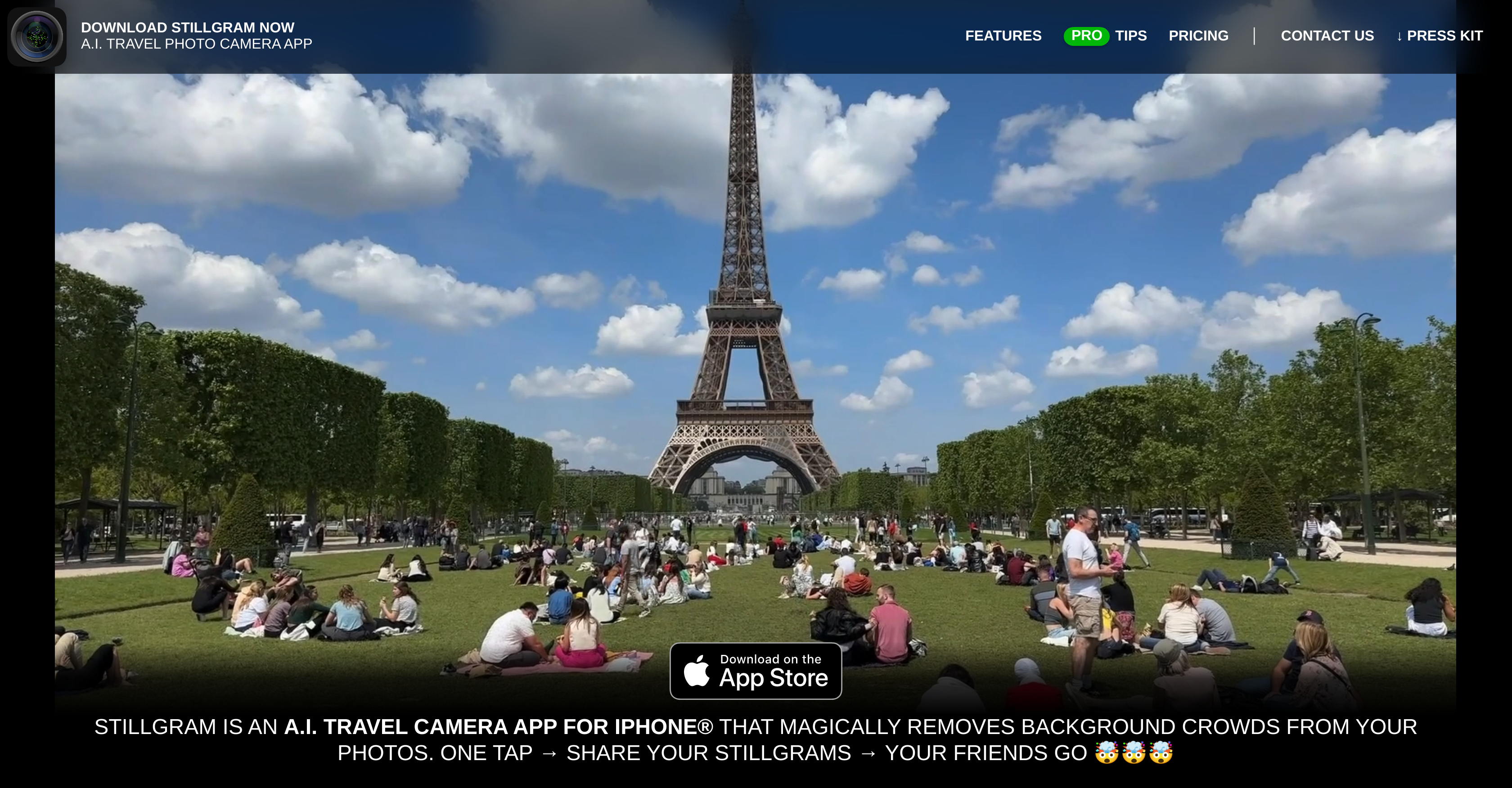 Stillgram - Screenshot showing the interface and features of this AI tool