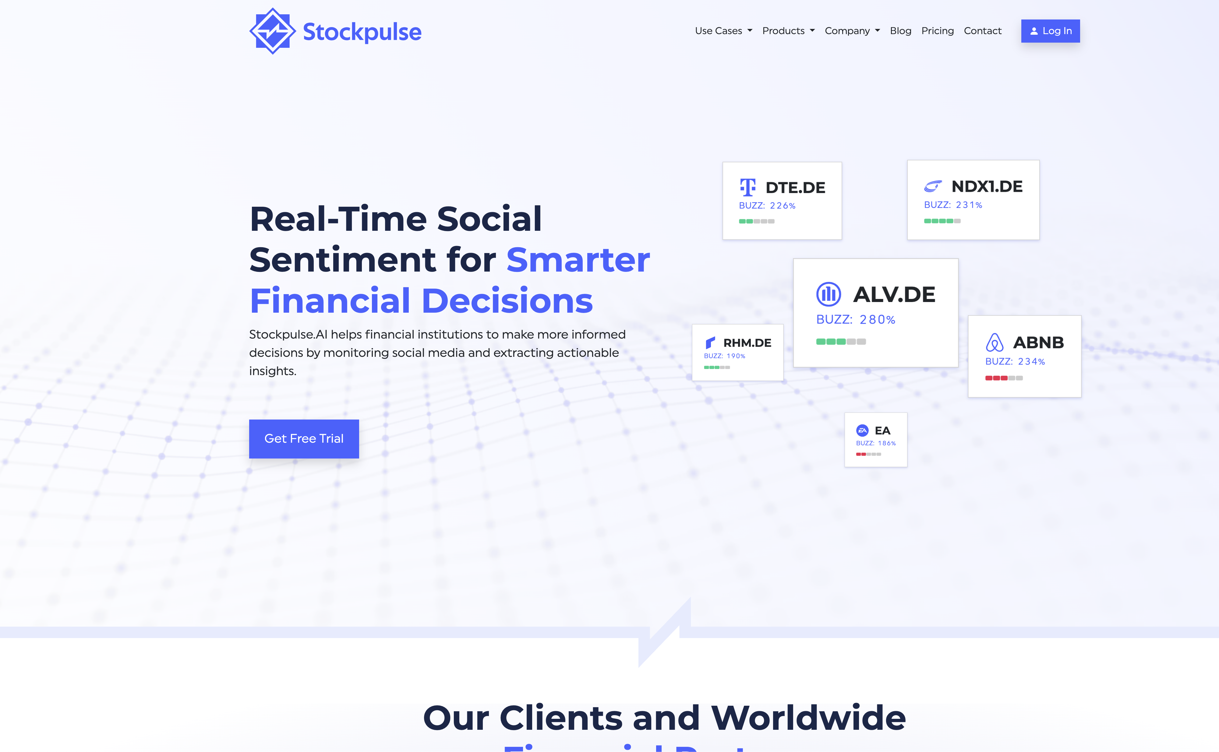 Stockpulse - Screenshot showing the interface and features of this AI tool