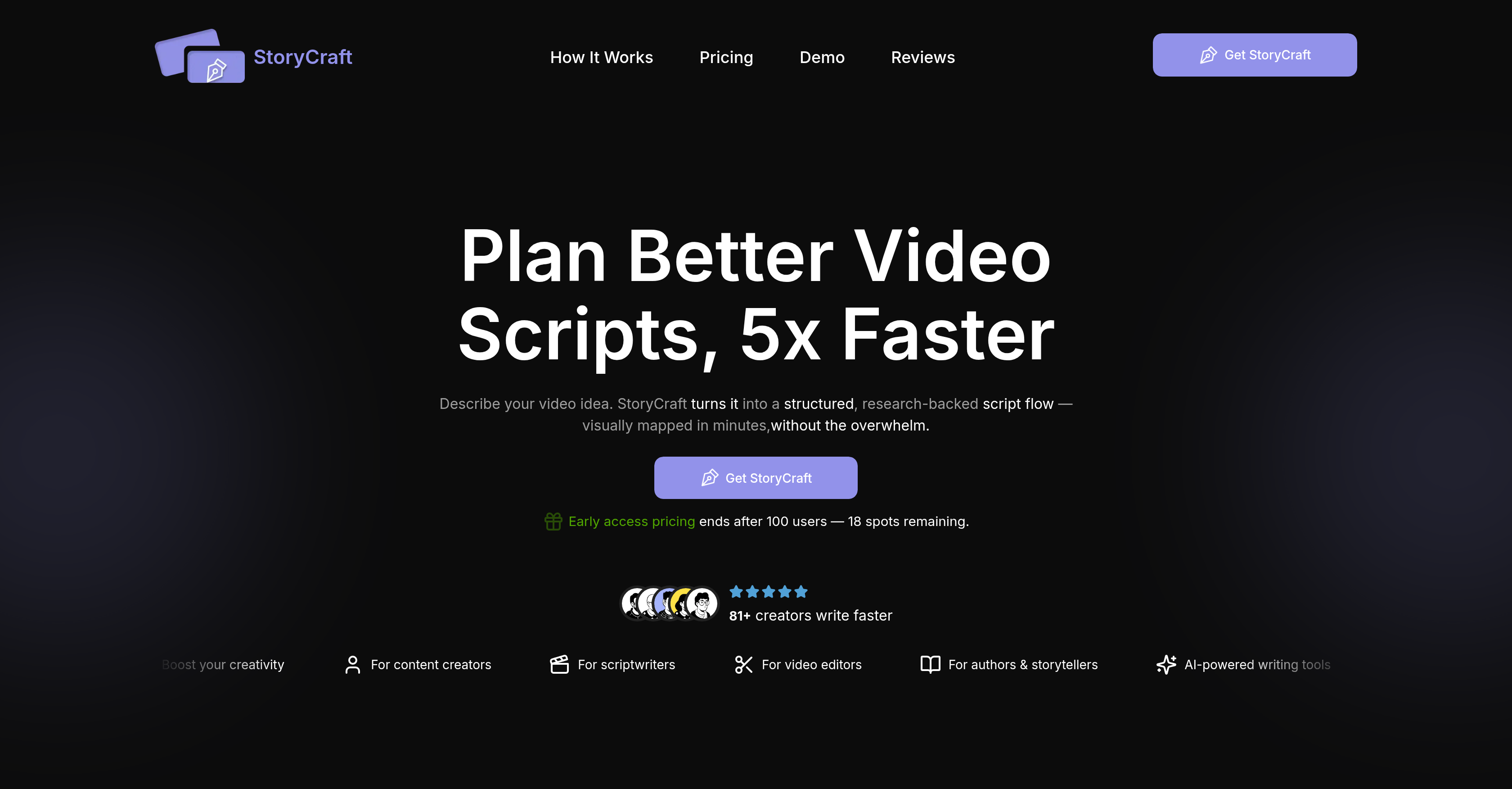 StoryCraft - Screenshot showing the interface and features of this AI tool
