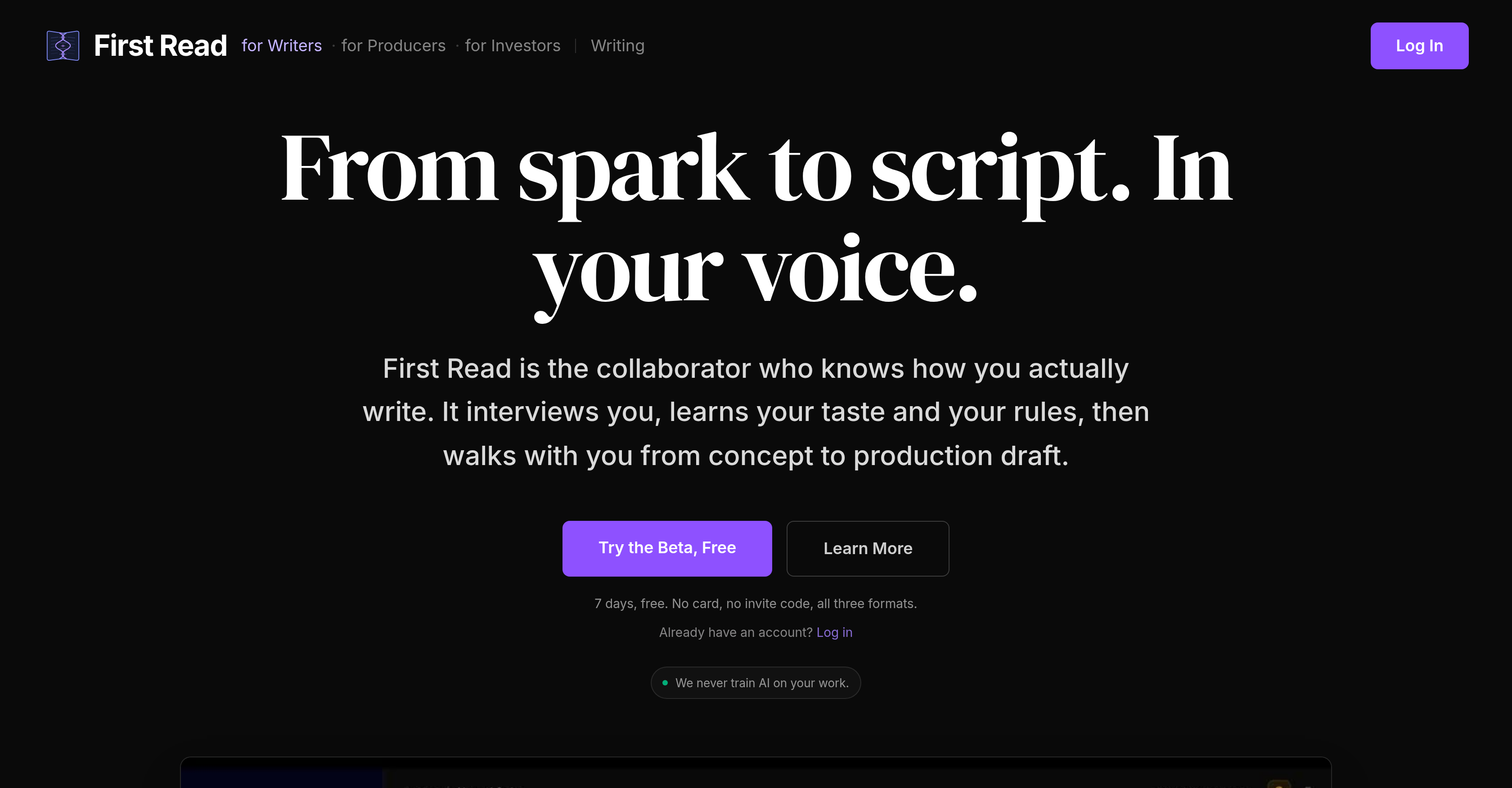 StoryHack Writers - Screenshot showing the interface and features of this AI tool