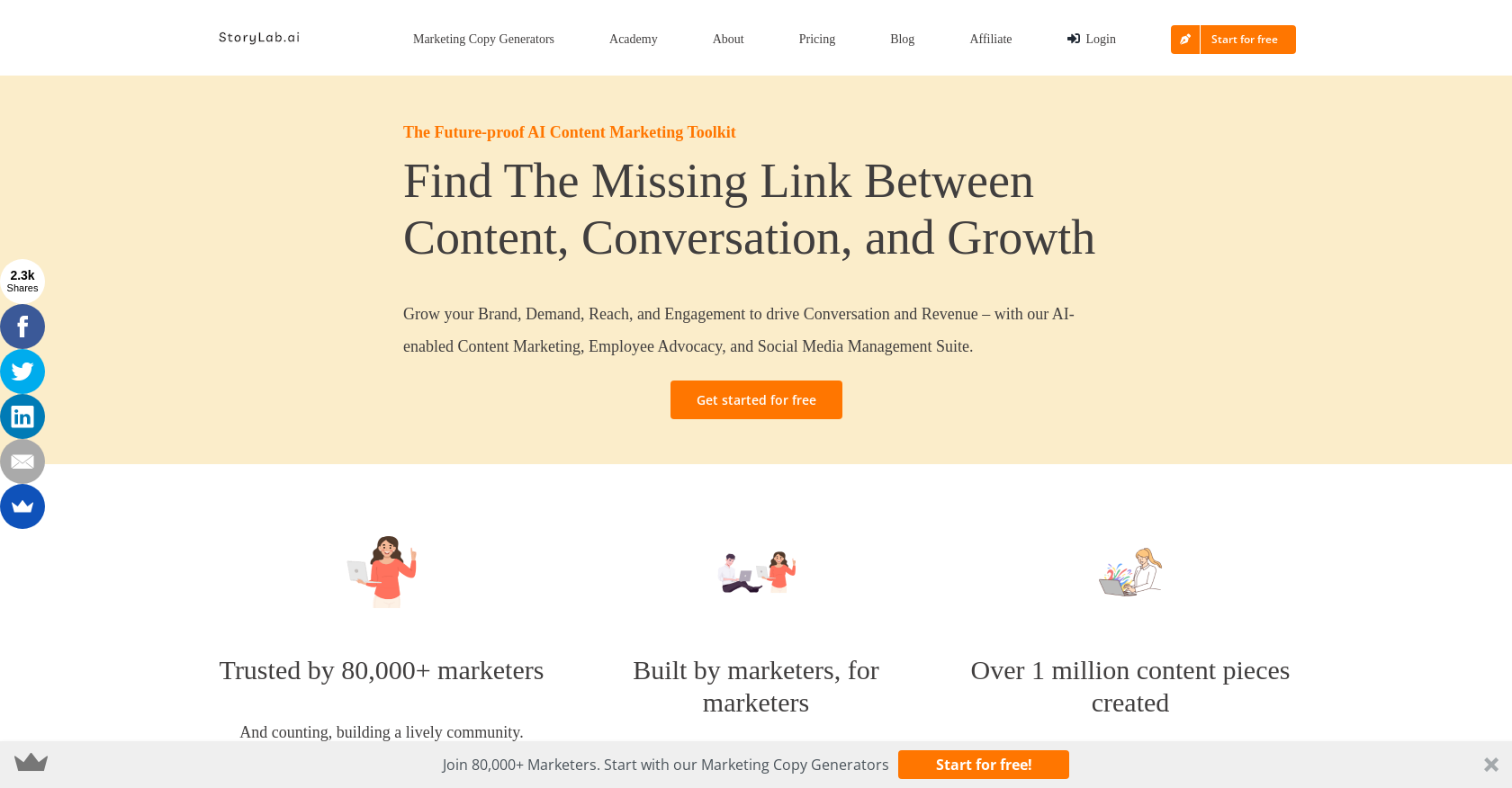 StoryLab - Screenshot showing the interface and features of this AI tool