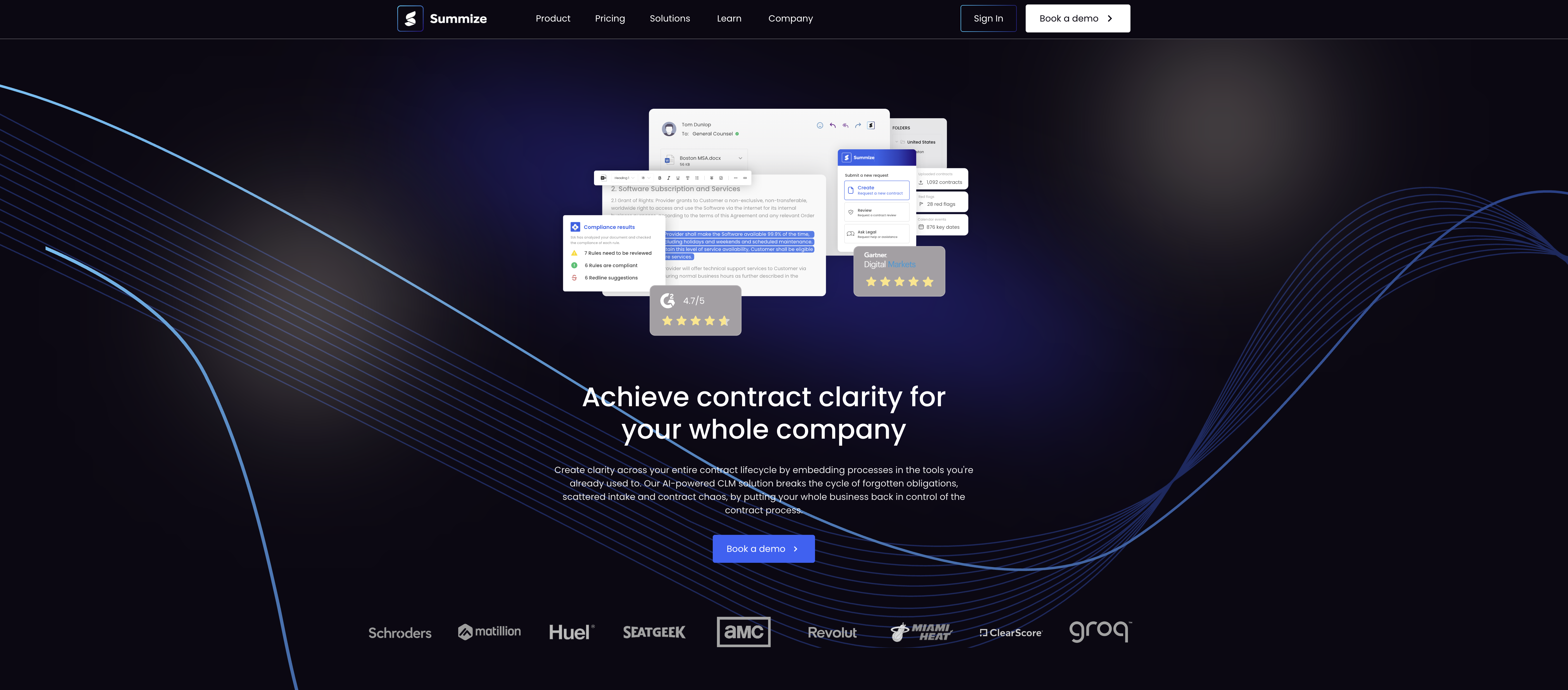 Summize - Screenshot showing the interface and features of this AI tool