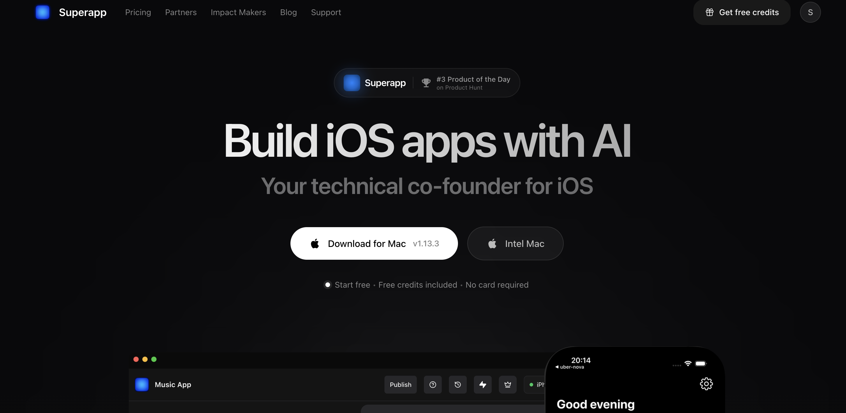 Superapp - Screenshot showing the interface and features of this AI tool