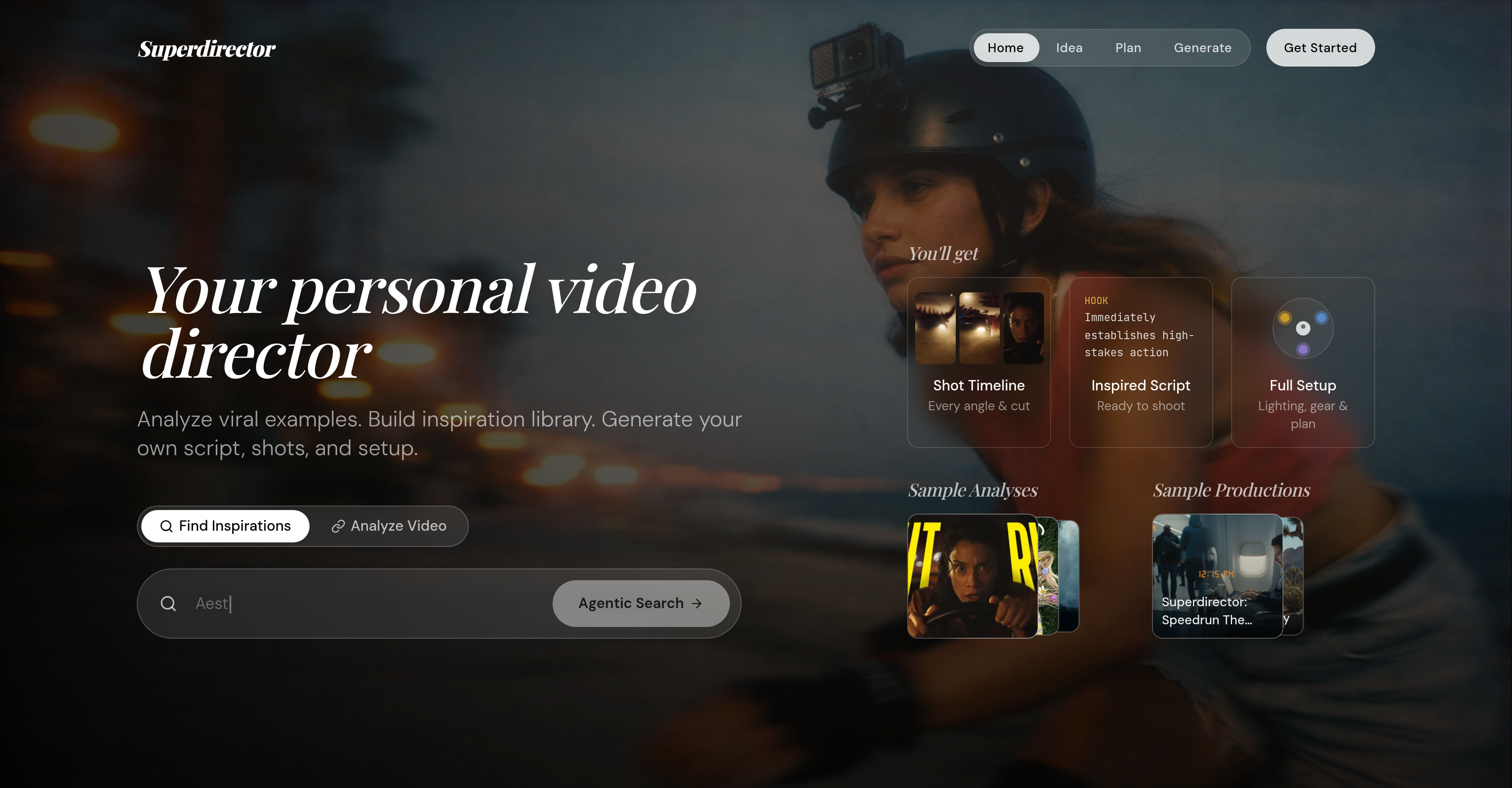Superdirector - Screenshot showing the interface and features of this AI tool