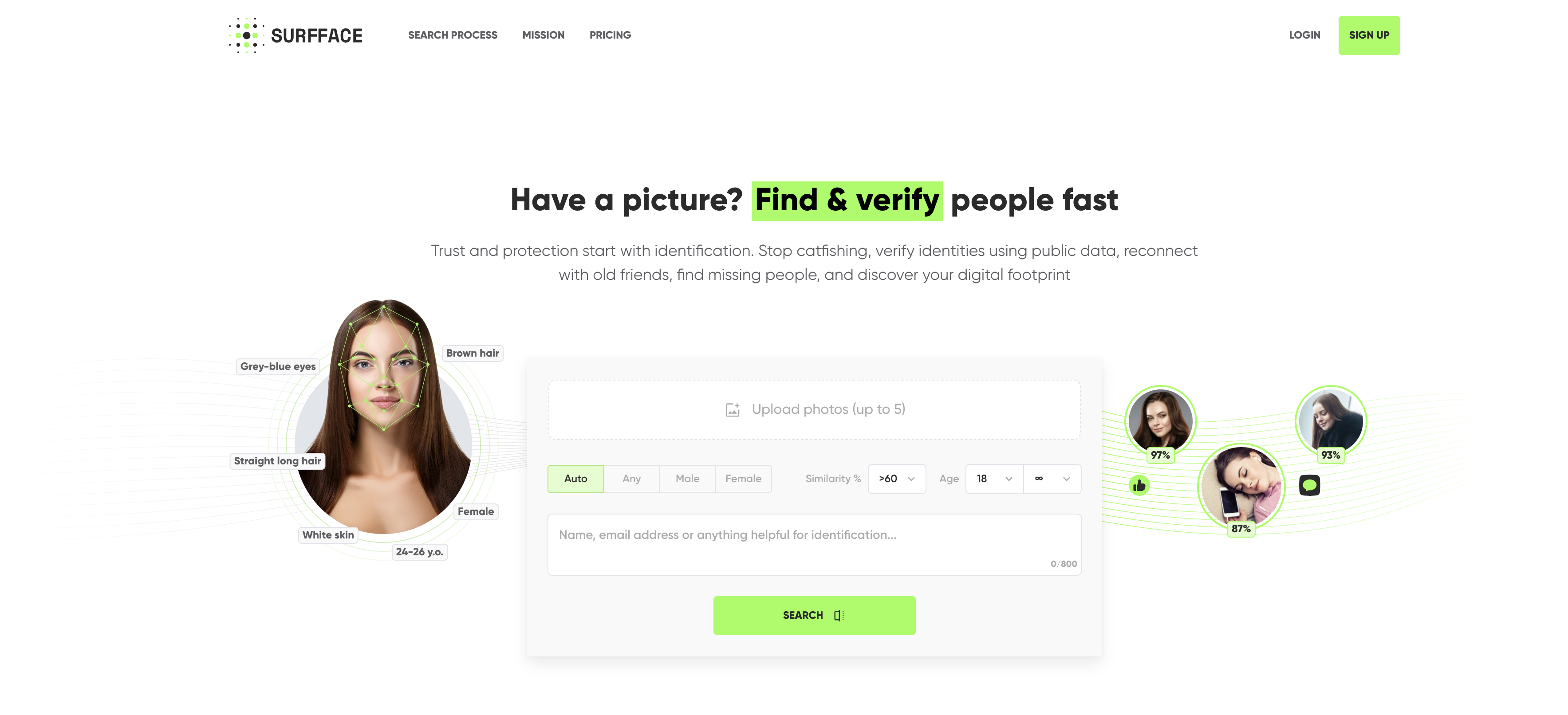 Surfface AI - Screenshot showing the interface and features of this AI tool