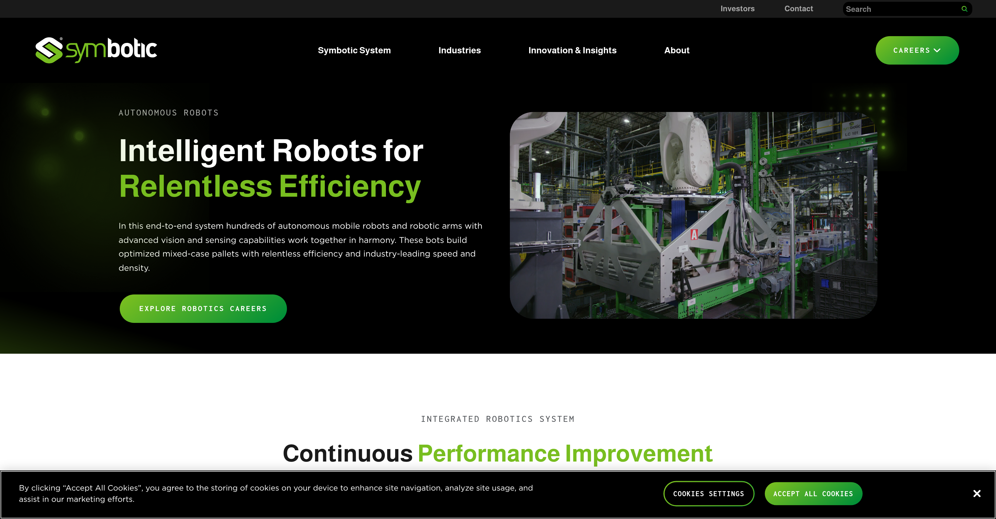 Symbotic Robotics - Screenshot showing the interface and features of this AI tool