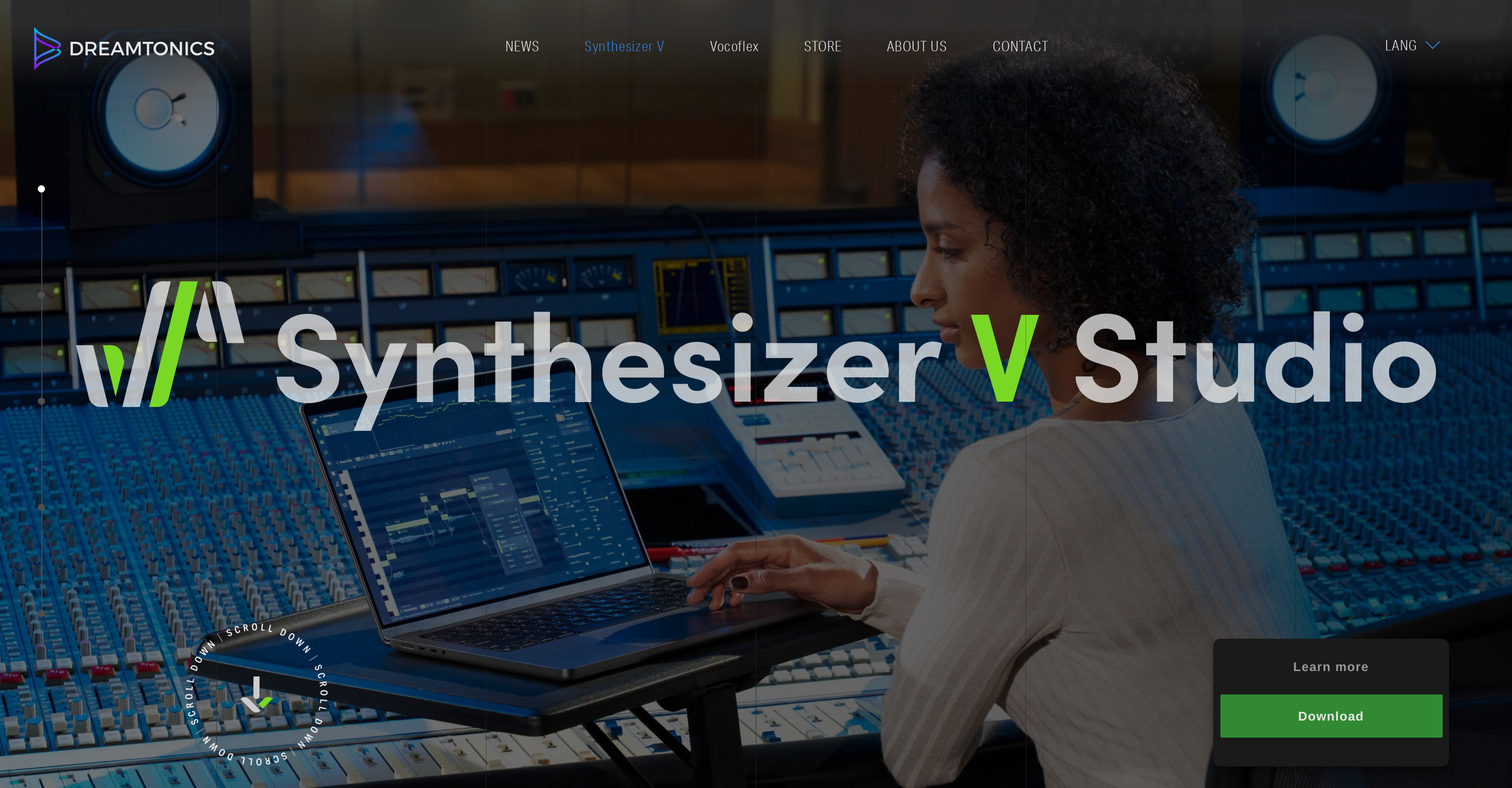 Synthesizer V - Screenshot showing the interface and features of this AI tool