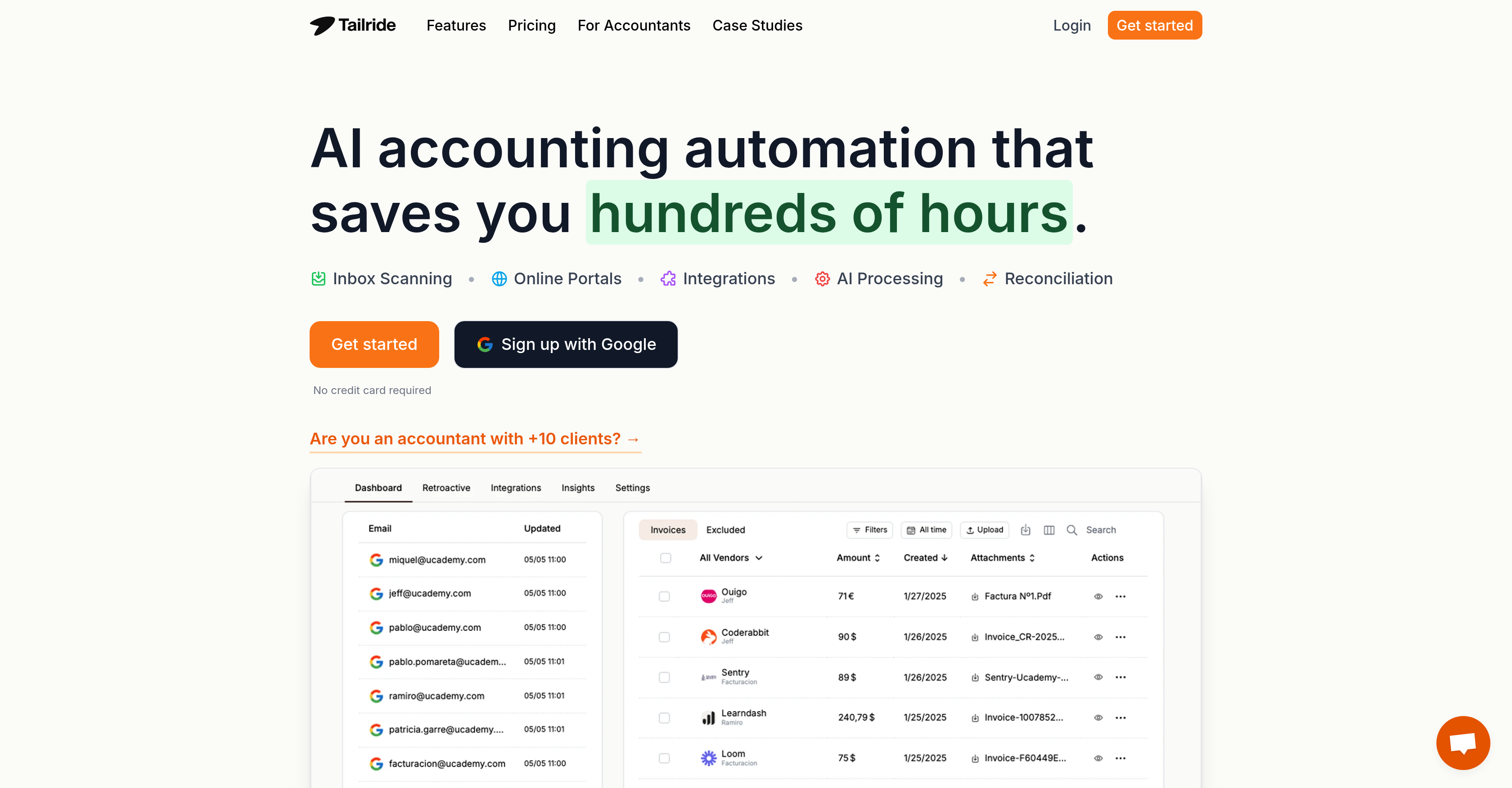 Tailride - Screenshot showing the interface and features of this AI tool