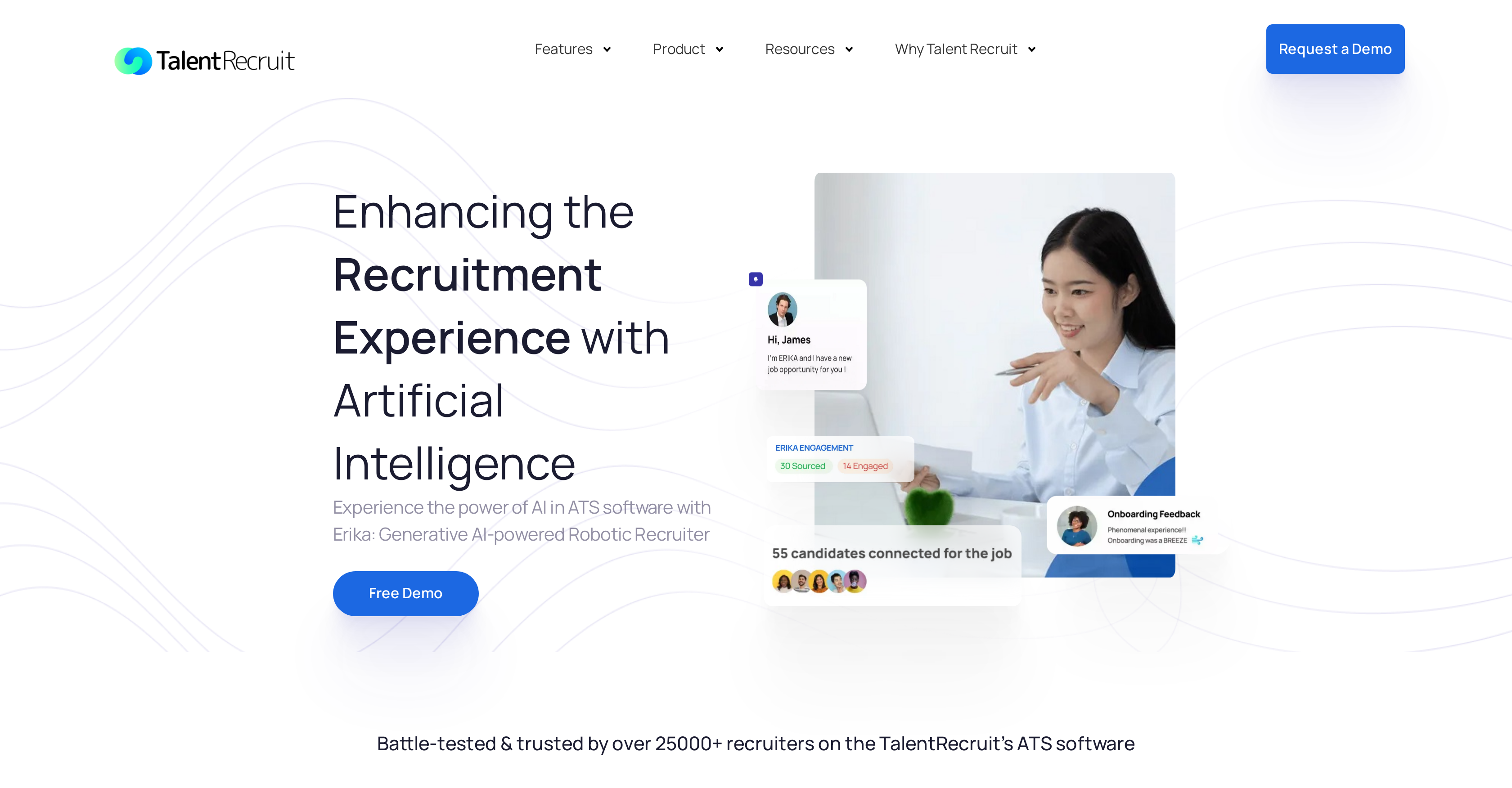 TalentRecruit - Screenshot showing the interface and features of this AI tool