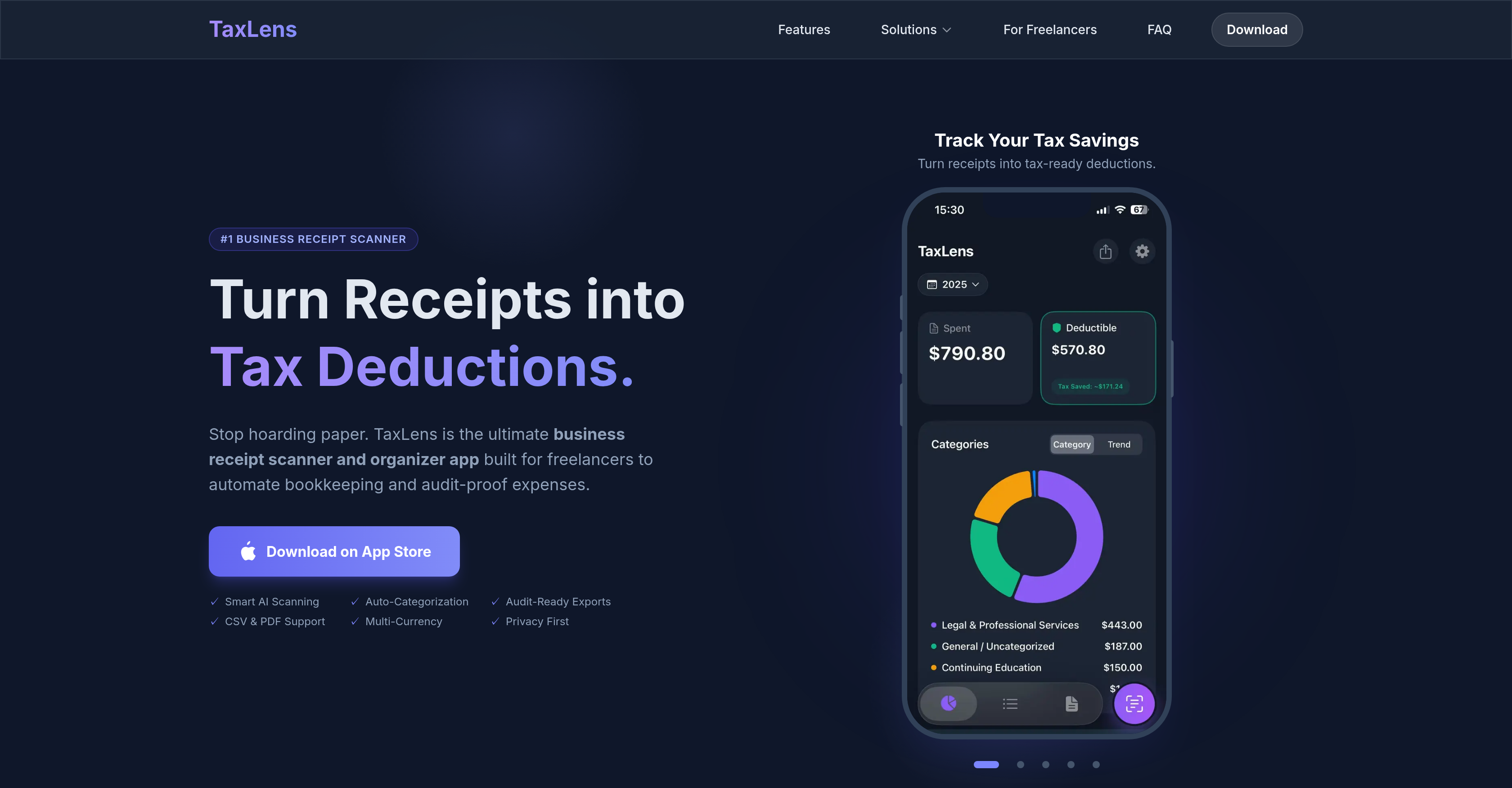 TaxLens - Screenshot showing the interface and features of this AI tool
