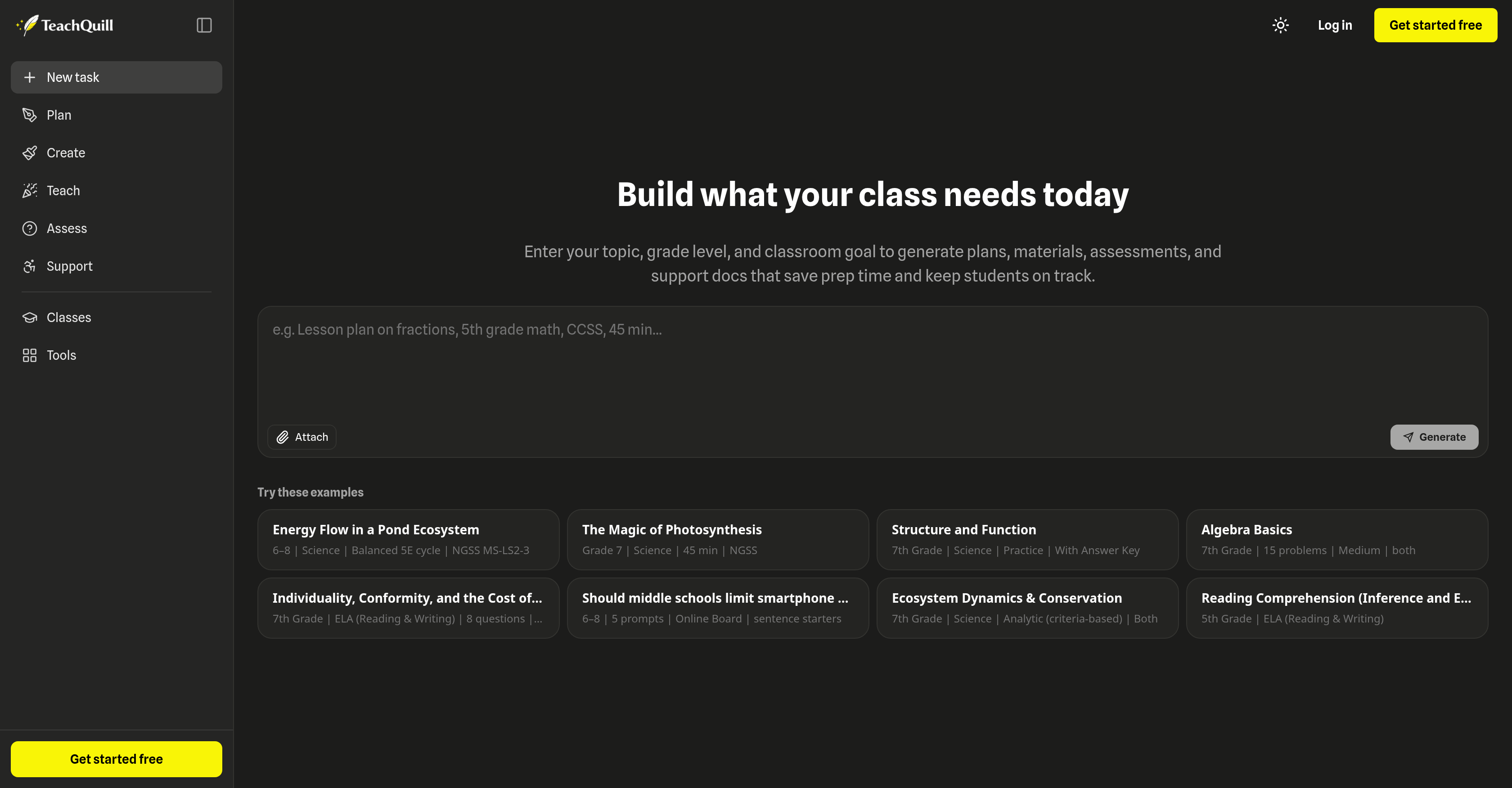 TeachQuill - Screenshot showing the interface and features of this AI tool