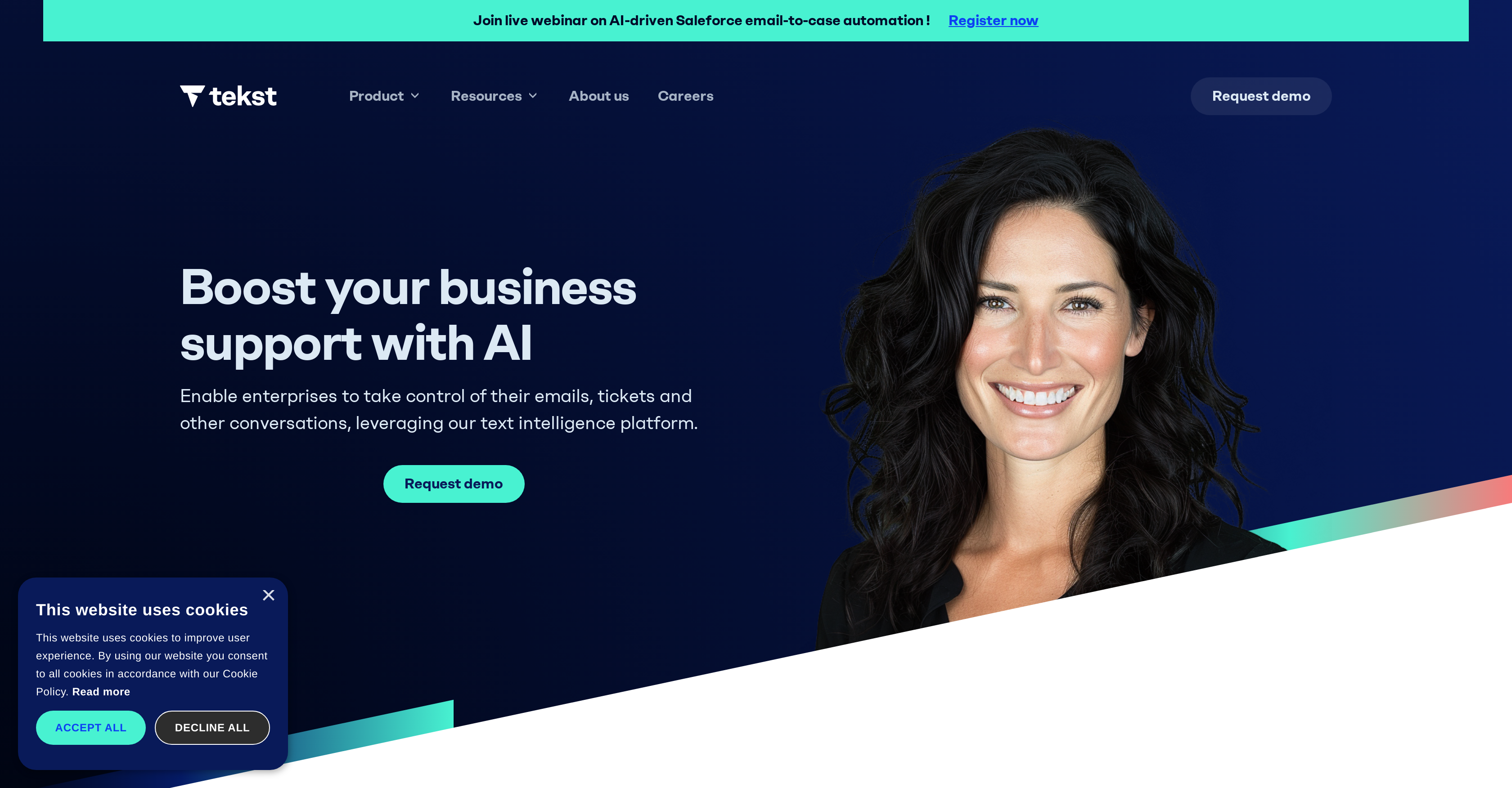 Tekst - Screenshot showing the interface and features of this AI tool