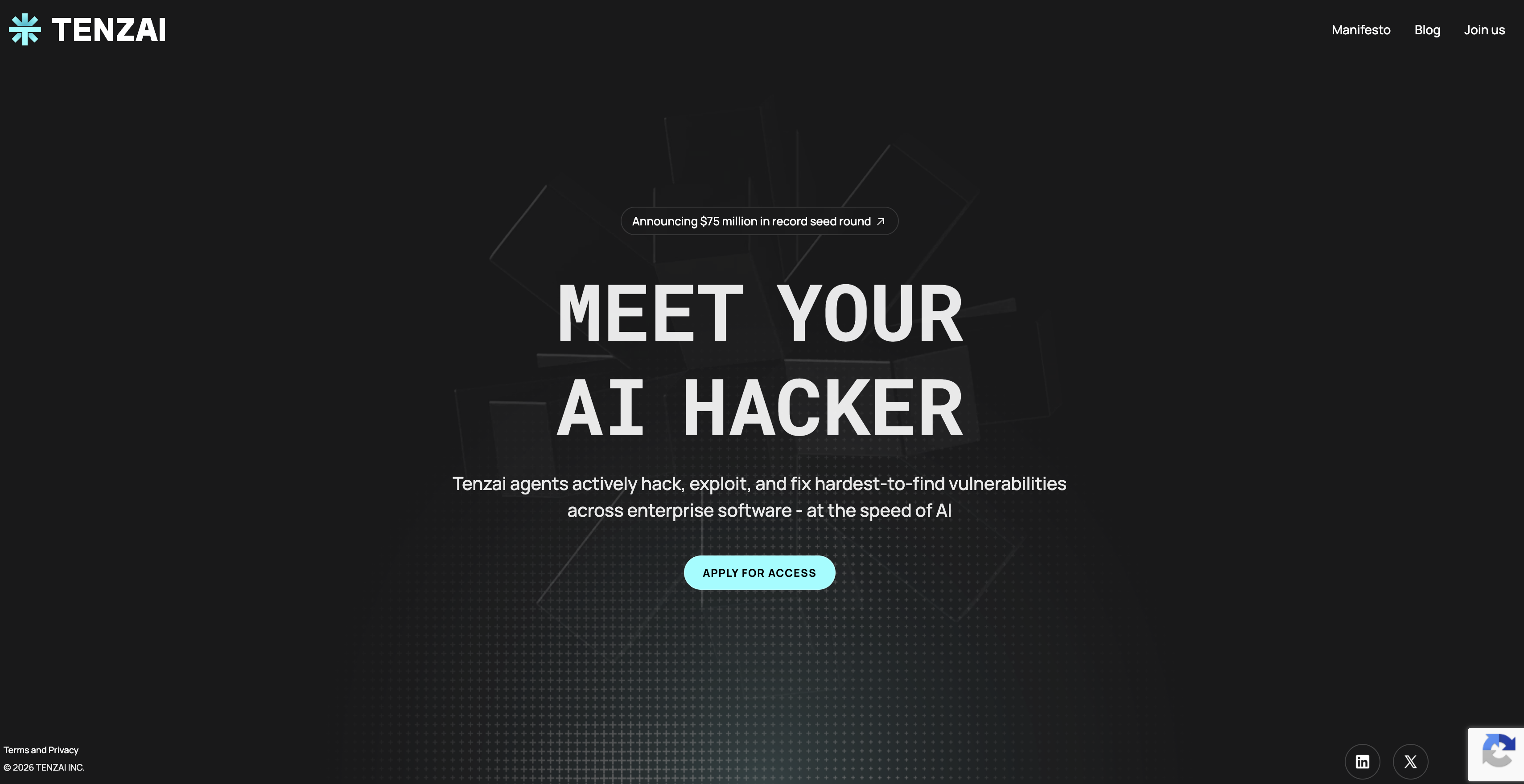 Tenzai - Screenshot showing the interface and features of this AI tool