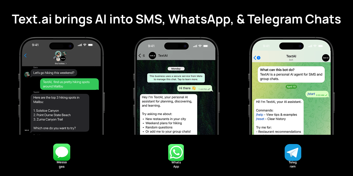 Text.ai - Screenshot showing the interface and features of this AI tool