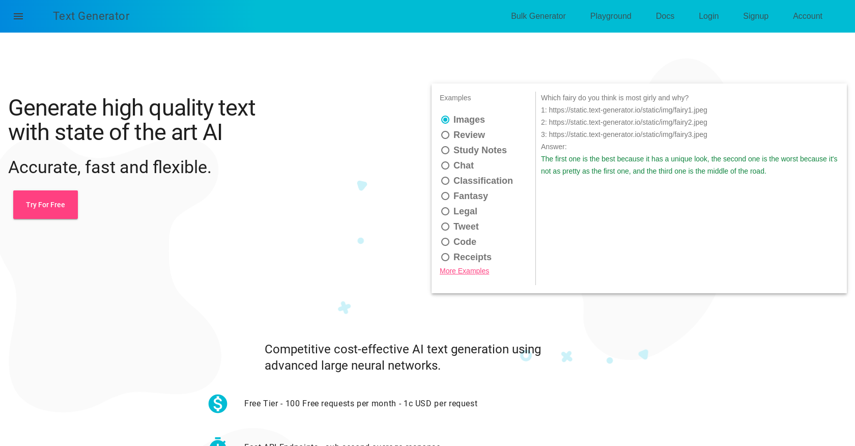 Text-Generator - Screenshot showing the interface and features of this AI tool