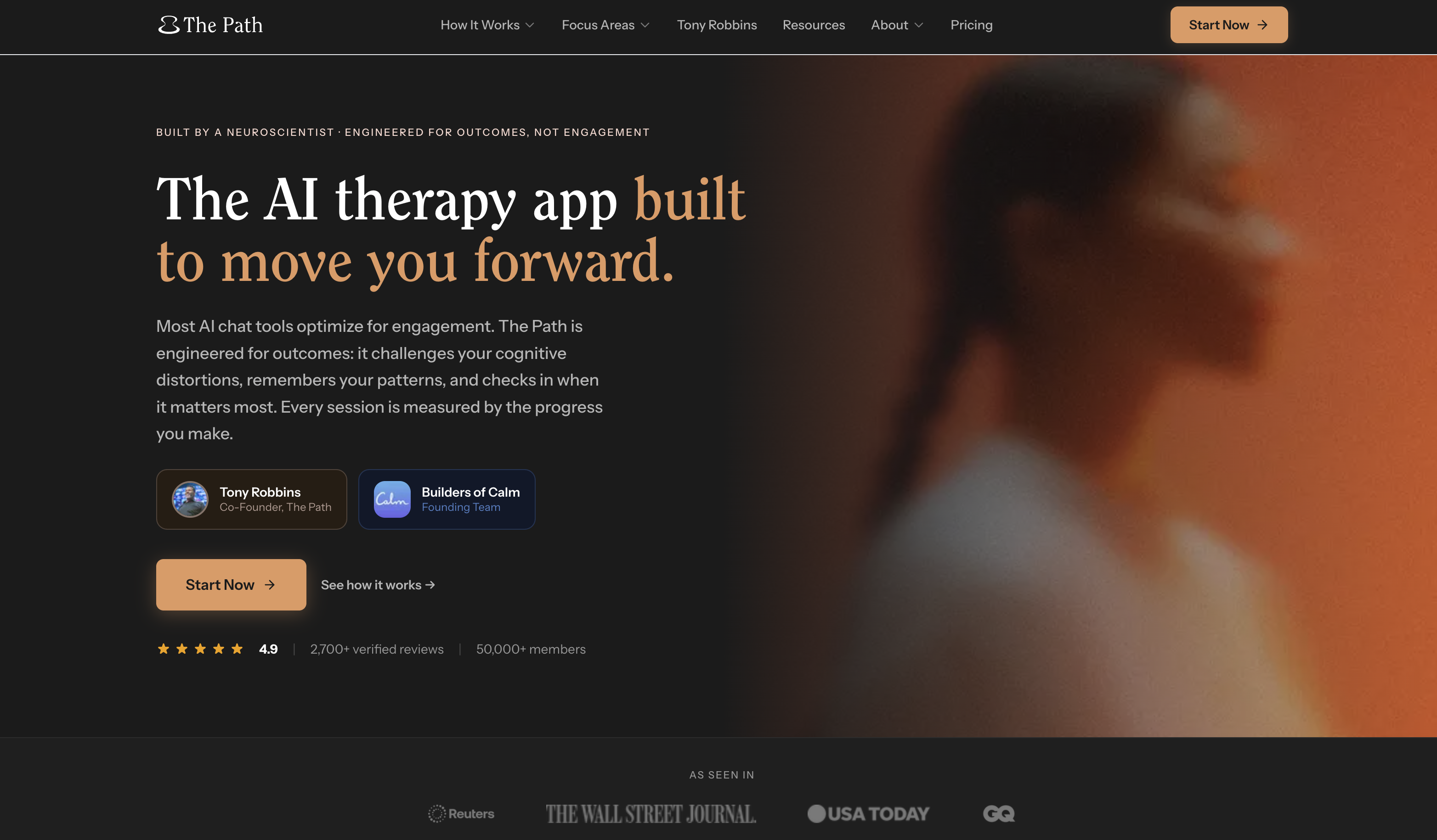 The Path - Screenshot showing the interface and features of this AI tool