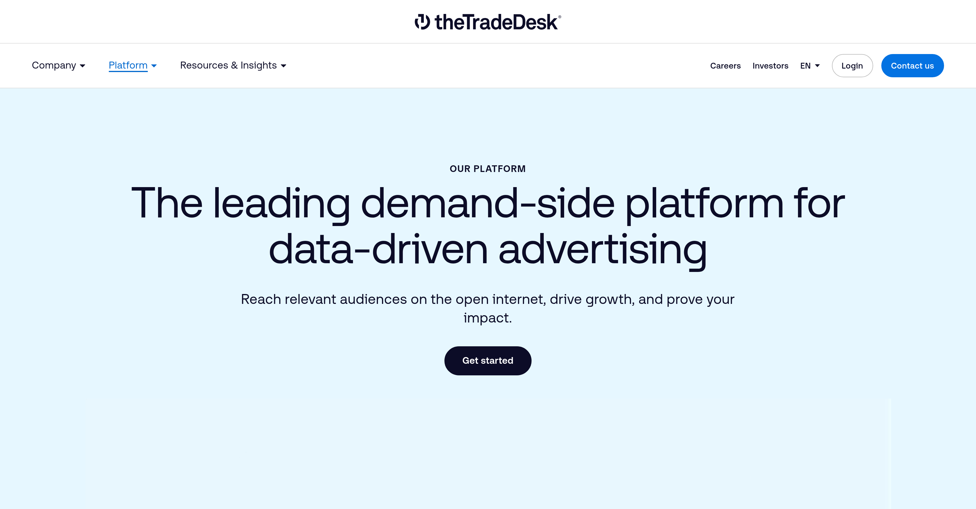 TheTradeDesk - Screenshot showing the interface and features of this AI tool