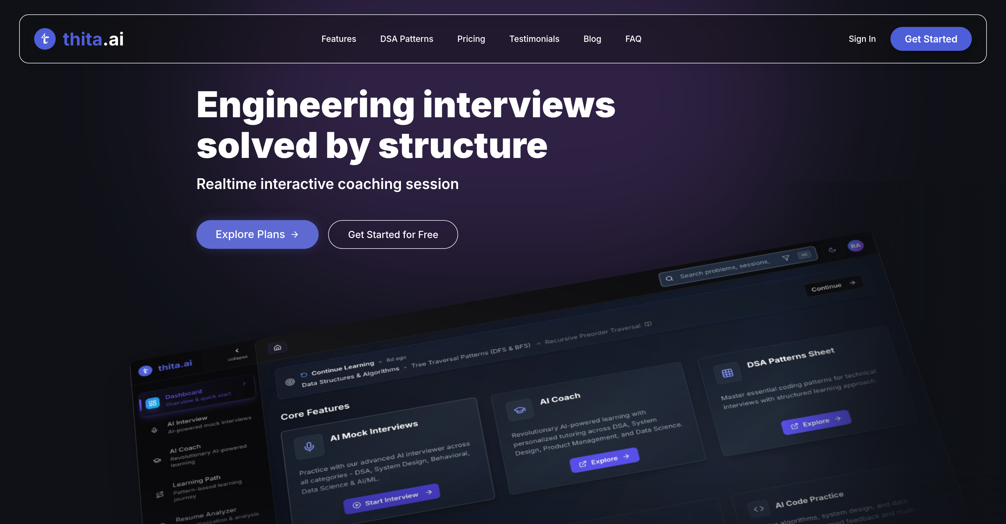 Thita.ai - Screenshot showing the interface and features of this AI tool