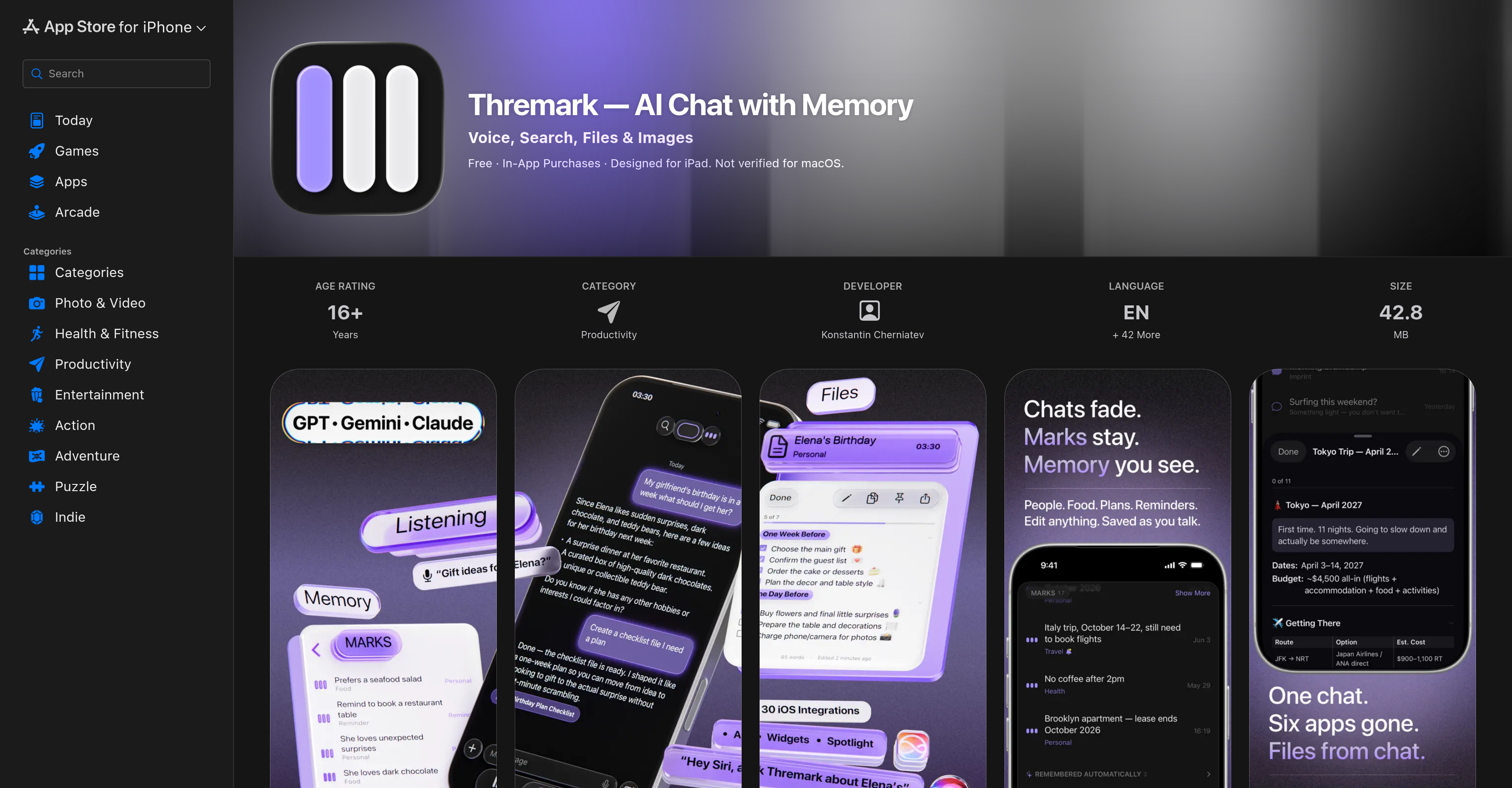 Thremark - Screenshot showing the interface and features of this AI tool